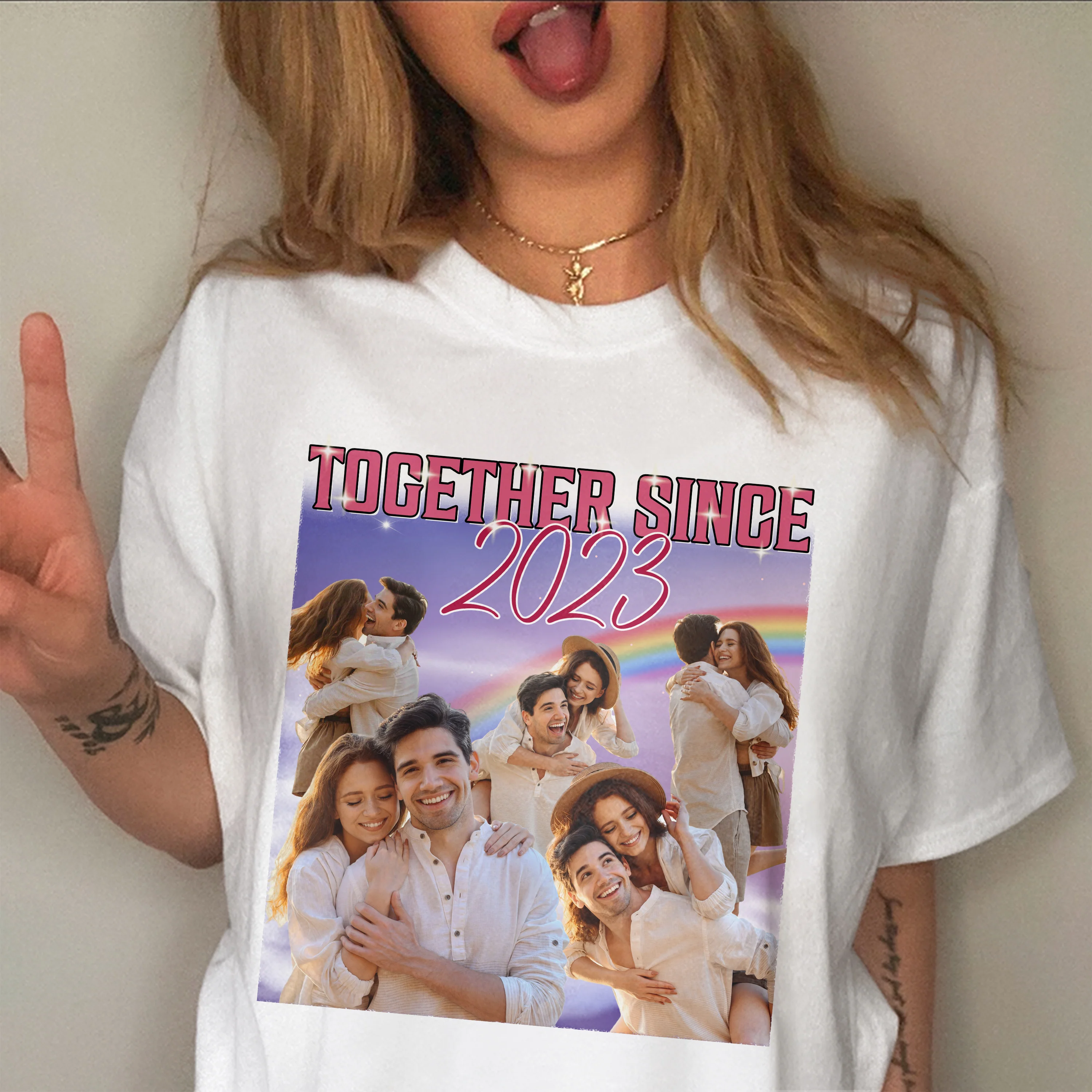 Custom Portrait Photo Together Since Vintage Style Couple Comfort Shirt HO82 894900 - Image 8