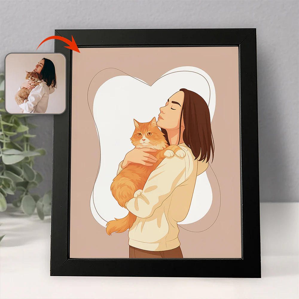 Custom Portrait Photo With Painting Style Poster Picture Frame Gift For Pet Owners HO82 894210 - Image 8