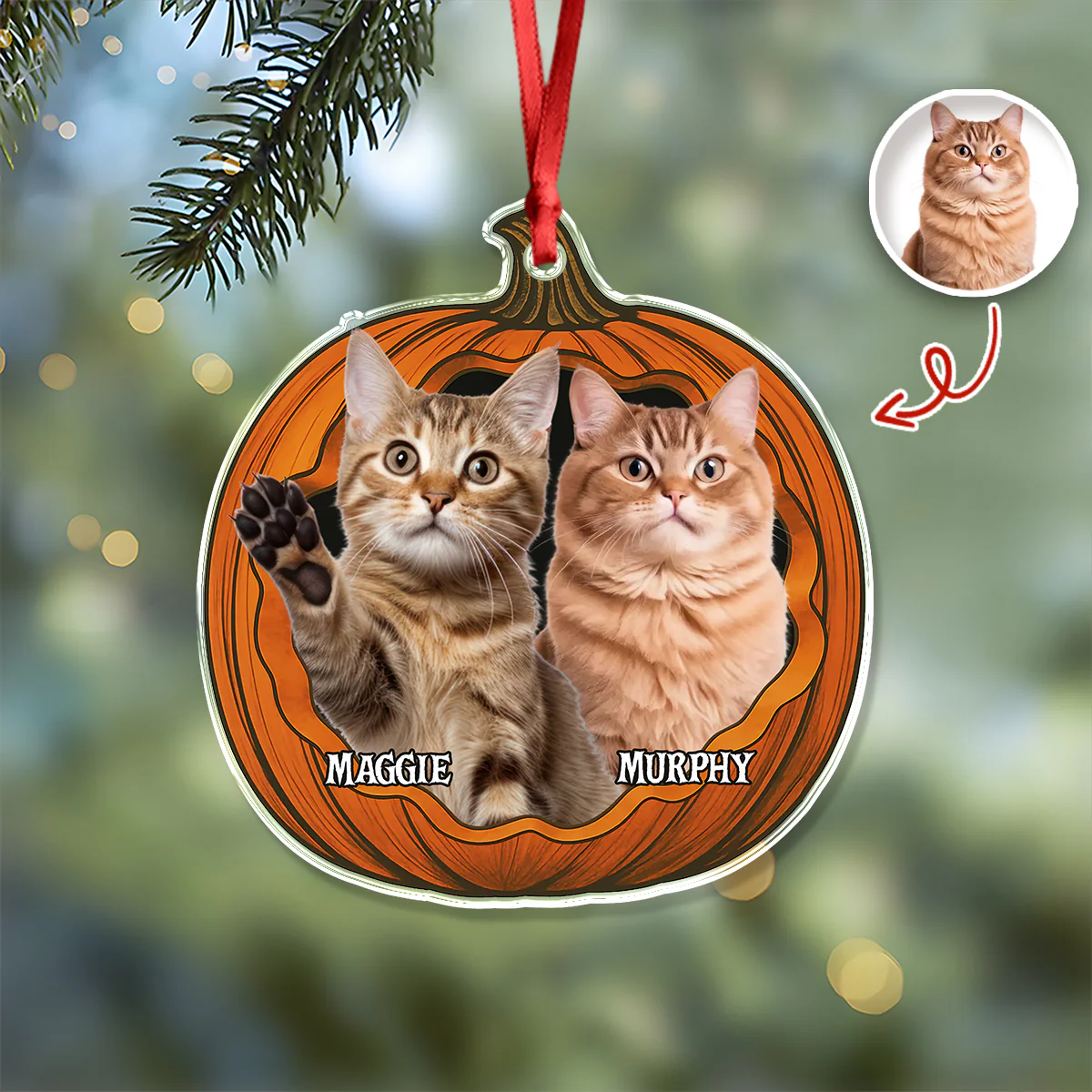 Custom Pumpkin Halloween Pet Acrylic Ornament HO82 894992 - Image 4
