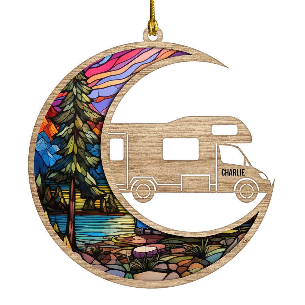 Customized Stained Glass Big Camping Ornament Personalized Gift T368 889654 - Image 4