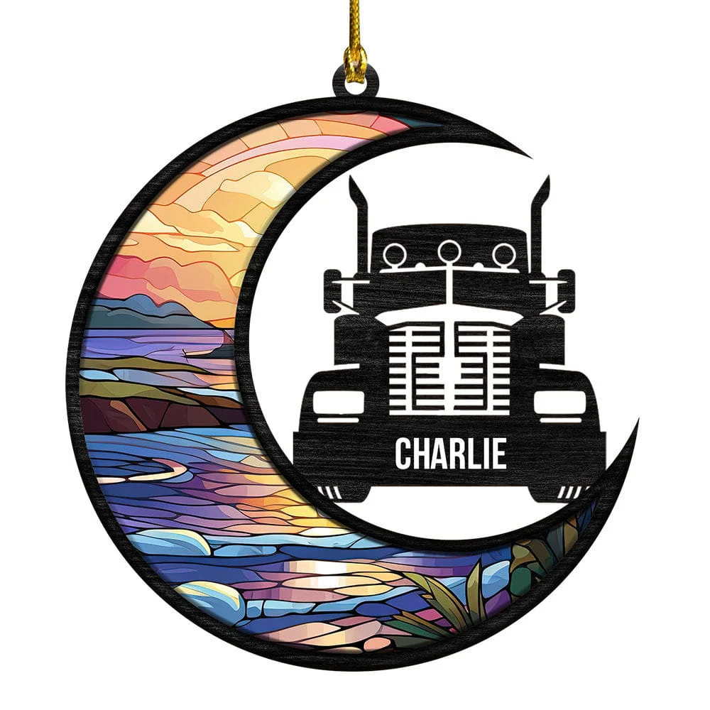 Customized Stained Glass Big Truck Ornament Personalized Gift T368 889646 - Image 2