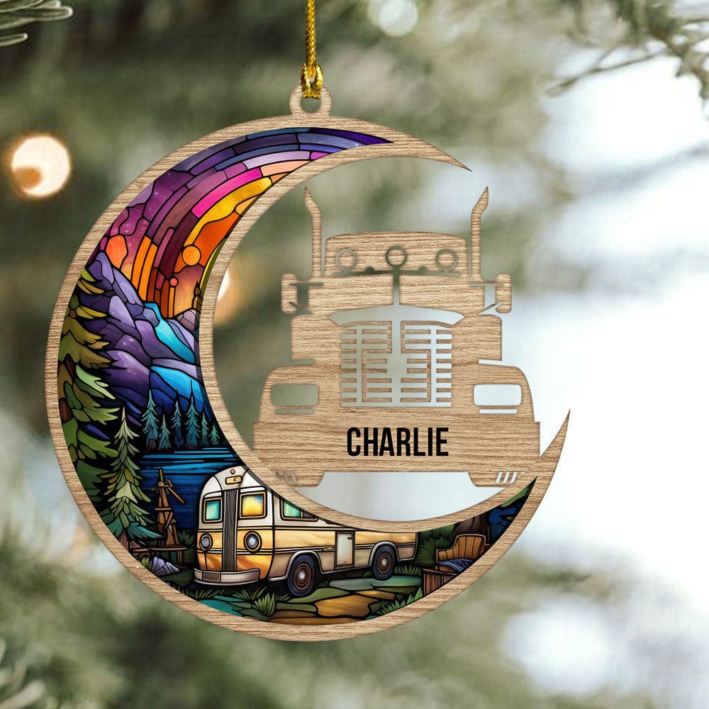 Customized Stained Glass Big Truck Ornament Personalized Gift T368 889646 - Image 3