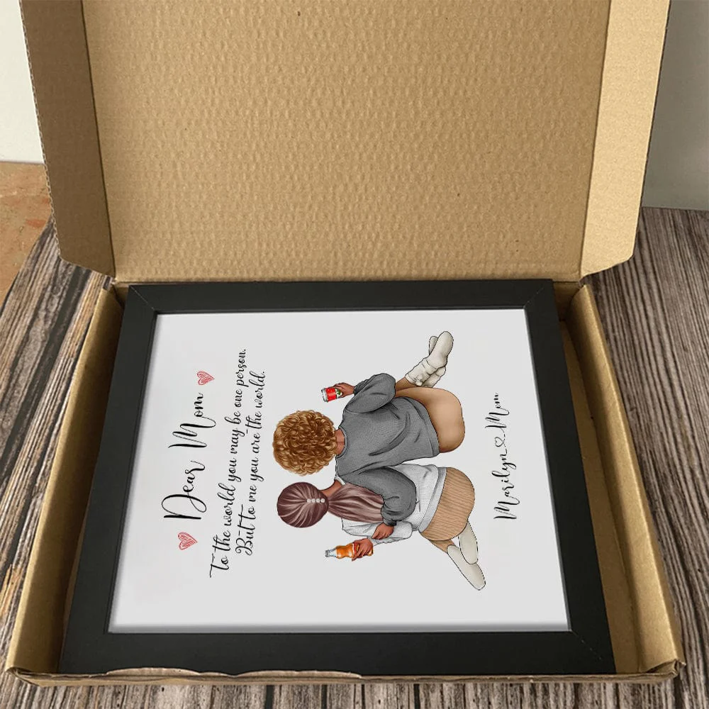 Dear Mom Because Of You, I Am Who I Am Today Family Picture Frame Personalised Gift TA29 890352 - Image 2