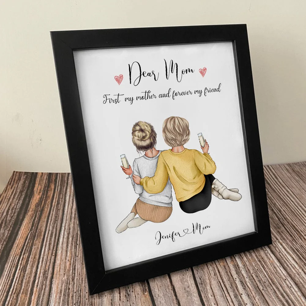 Dear Mom Because Of You, I Am Who I Am Today Family Picture Frame Personalised Gift TA29 890352 - Image 3