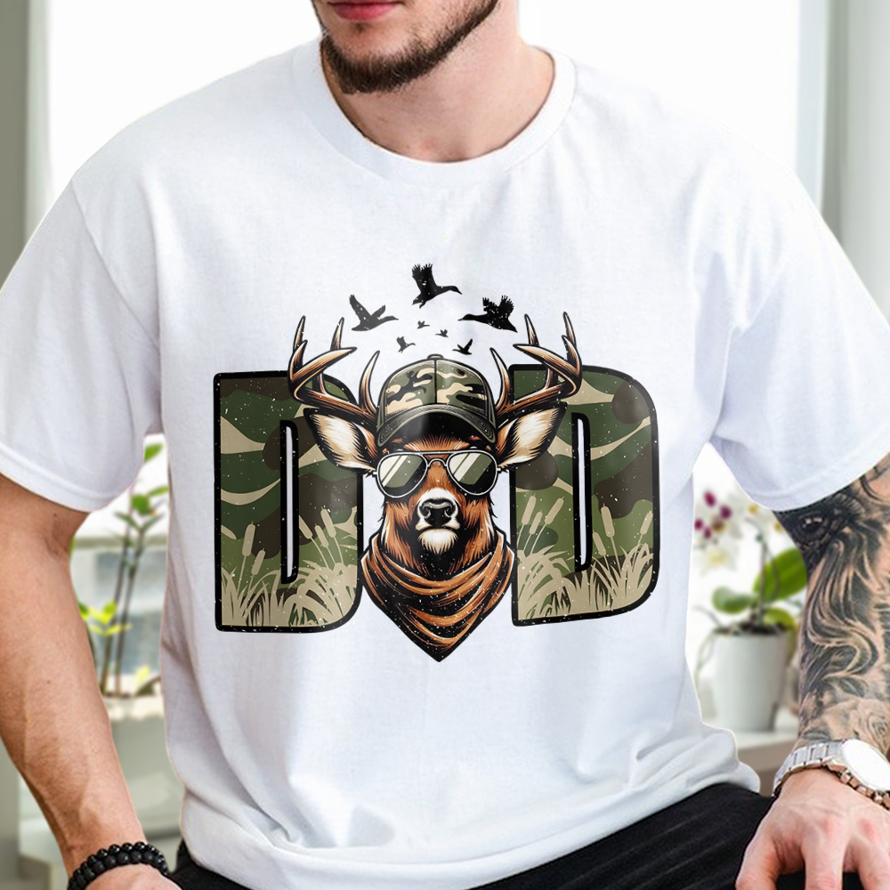 Deer Hunting Hunter Dad With Camouflage Shirt HO82 893898 - Image 4