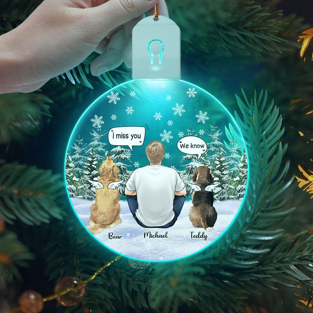 Dog Dad Memorial Dog Circle Led Acrylic Ornament Personalized Gift HO82 893276 - Image 4