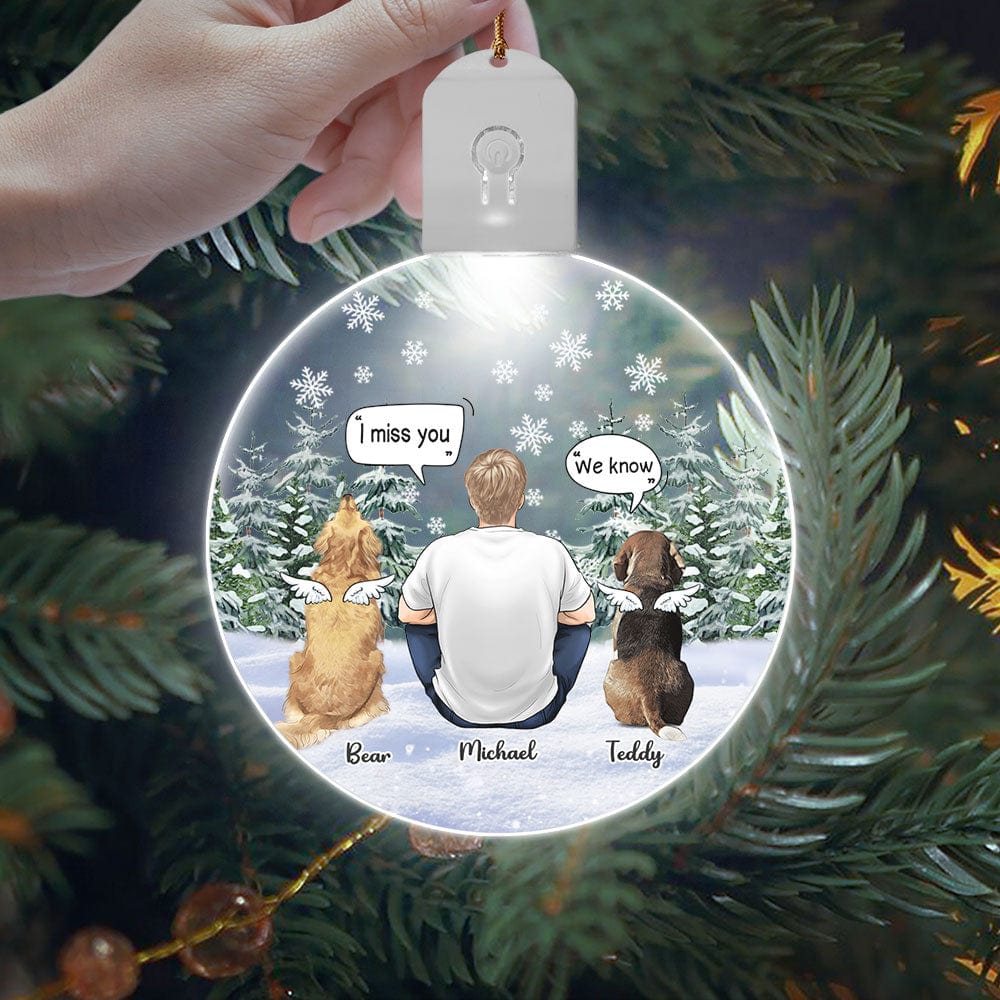 Dog Dad Memorial Dog Circle Led Acrylic Ornament Personalized Gift HO82 893276 - Image 7