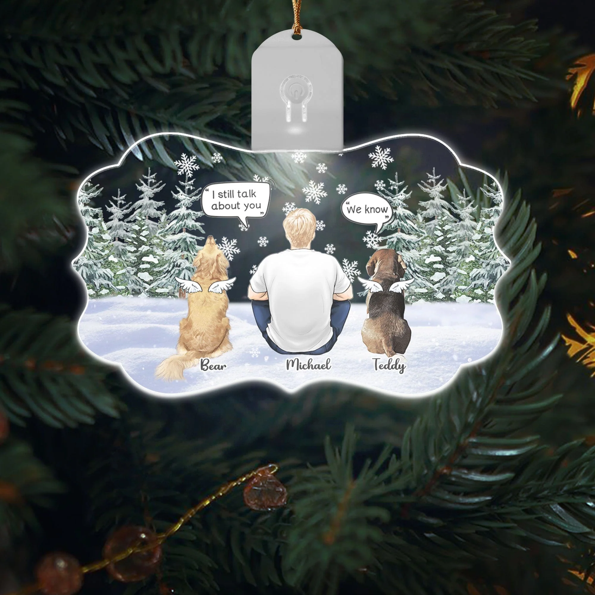 Dog Dad Memorial Dog Medallion Led Acrylic Ornament Personalized Gift HO82 893268 - Image 6