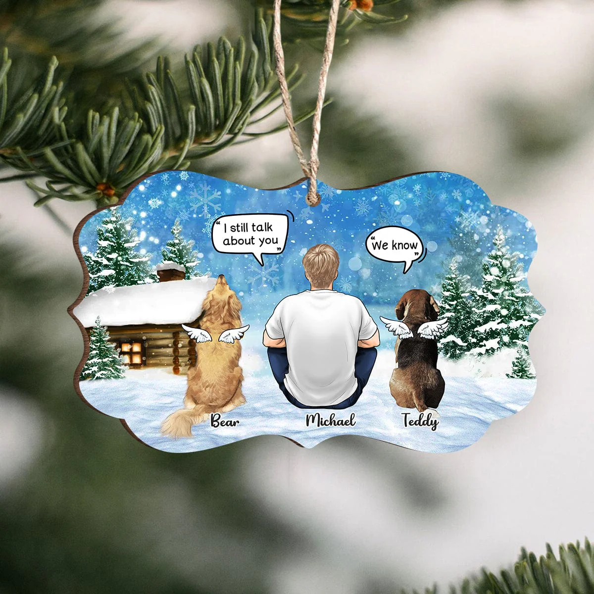Dog Dad Memorial Dog Wood Ornament Personalized Gift HO82 891040 - Image 5