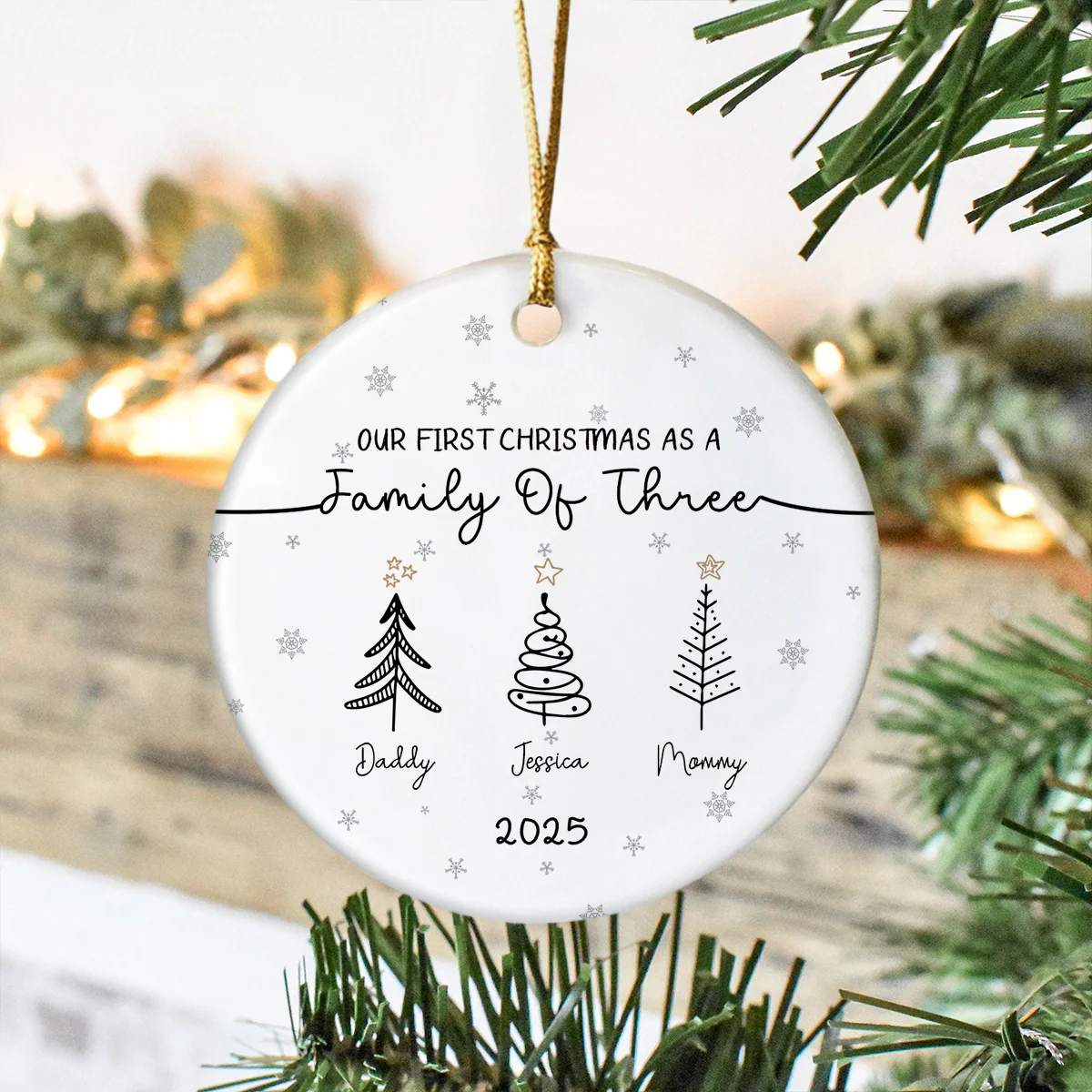 First Christmas As Family Ceramic Ornament Personalized Gift HO82 894594 - Image 2
