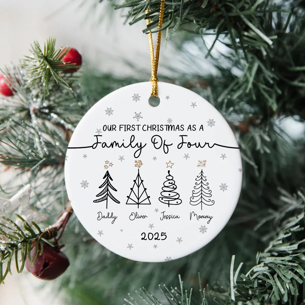 First Christmas As Family Ceramic Ornament Personalized Gift HO82 894594 - Image 4
