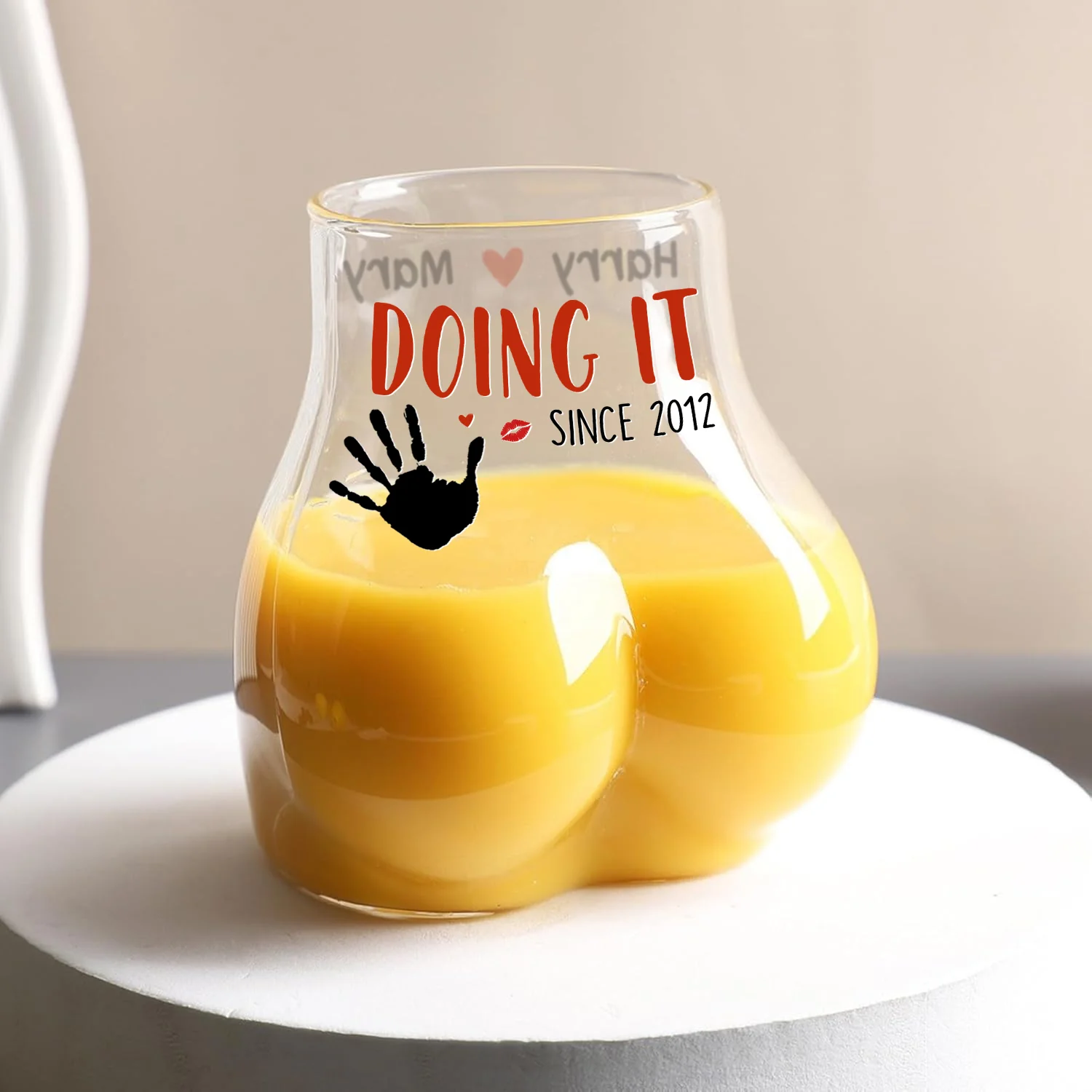 Funny Ass Body Shaped Glass Cup For Home Bar Party - Personalized Gift For Him, Boyfriend, Girlfriend, Couple HO82 902520 - Image 2
