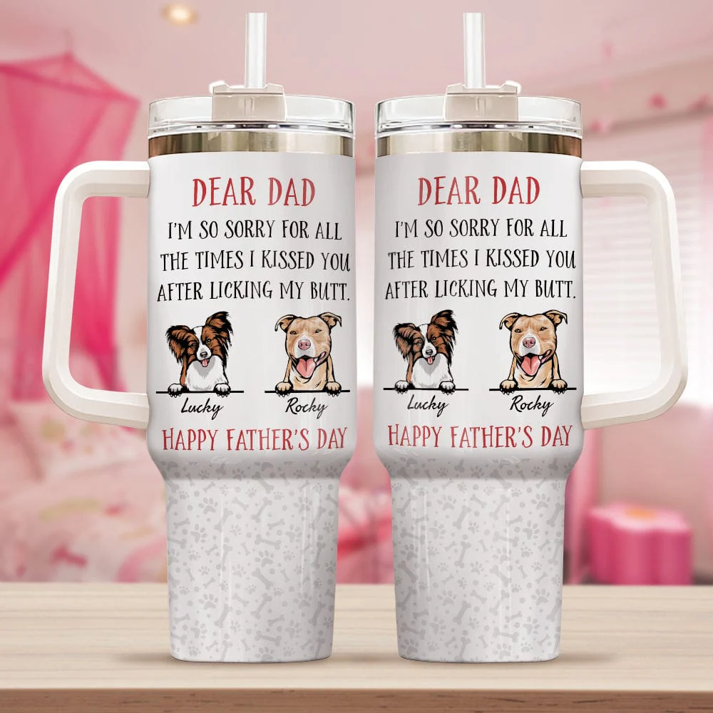 Funny Dear Dad Mom For Father's Mother's Day Tumbler Iron Ring 40oz Personalized Gift TA29 890330 - Image 2