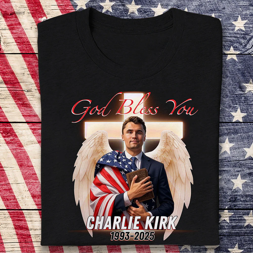 God Bless Charlie Kirk - A True Patriot Dark Shirt HO82 65778 - Image 3