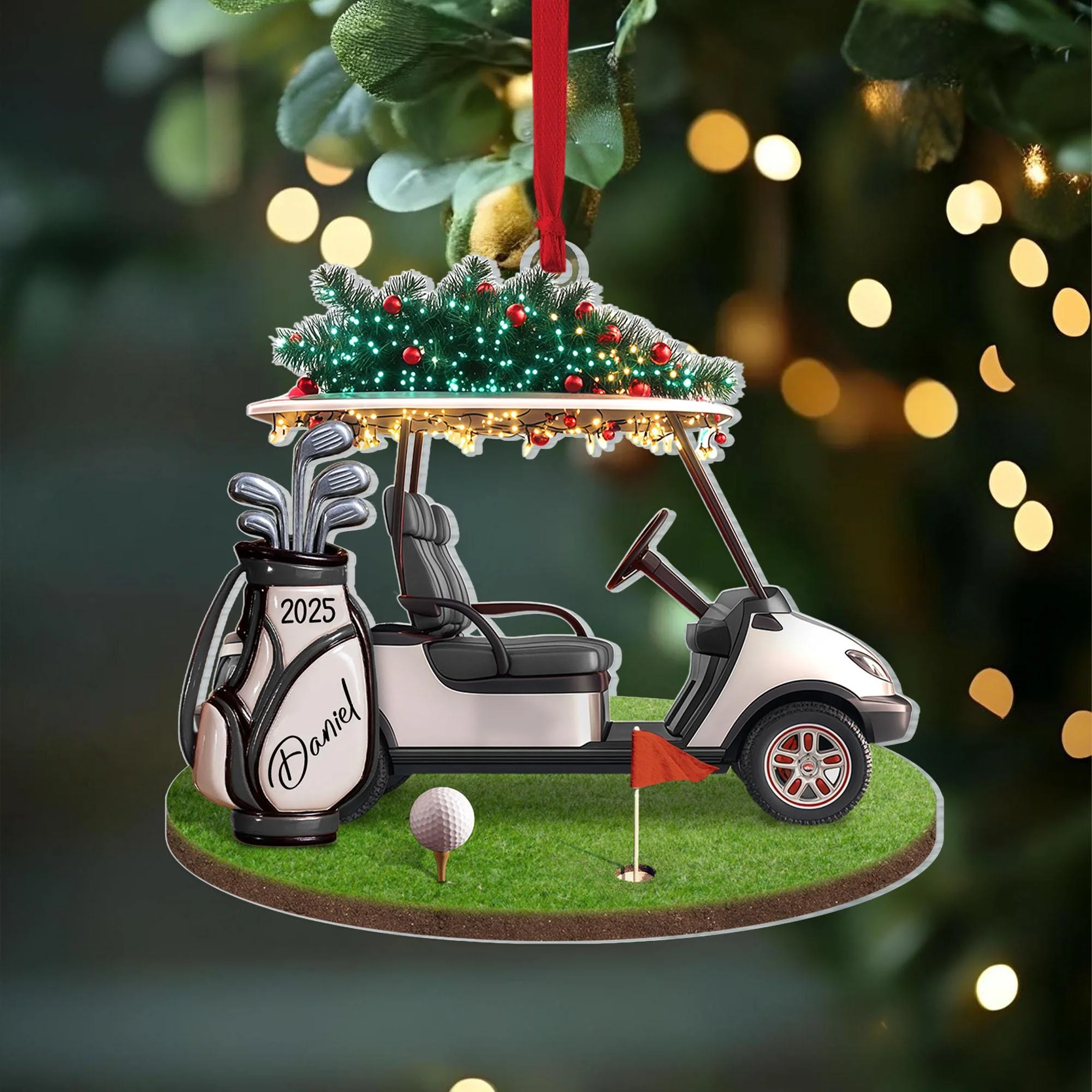 Golf Backpack Acrylic Ornament Personalized Gift Golf Lovers HO82 900510 - Image 2