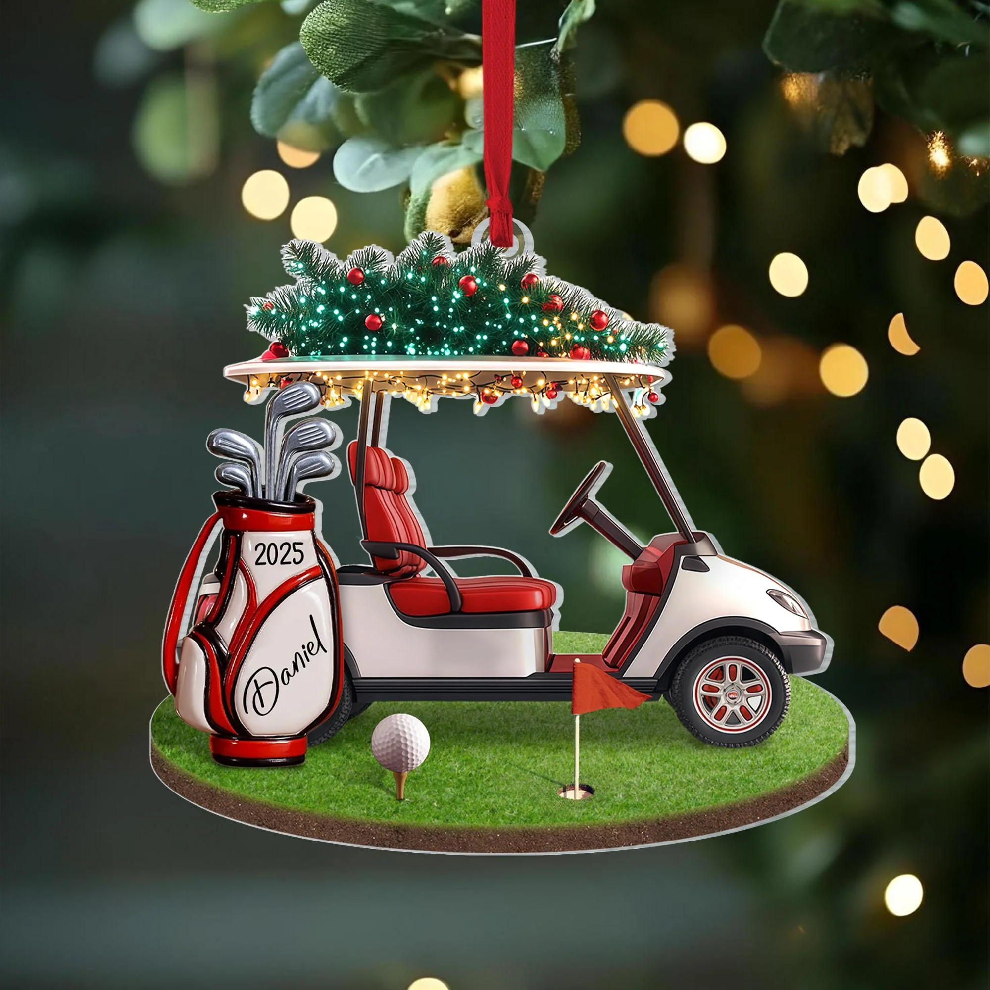 Golf Backpack Acrylic Ornament Personalized Gift Golf Lovers HO82 900510 - Image 5