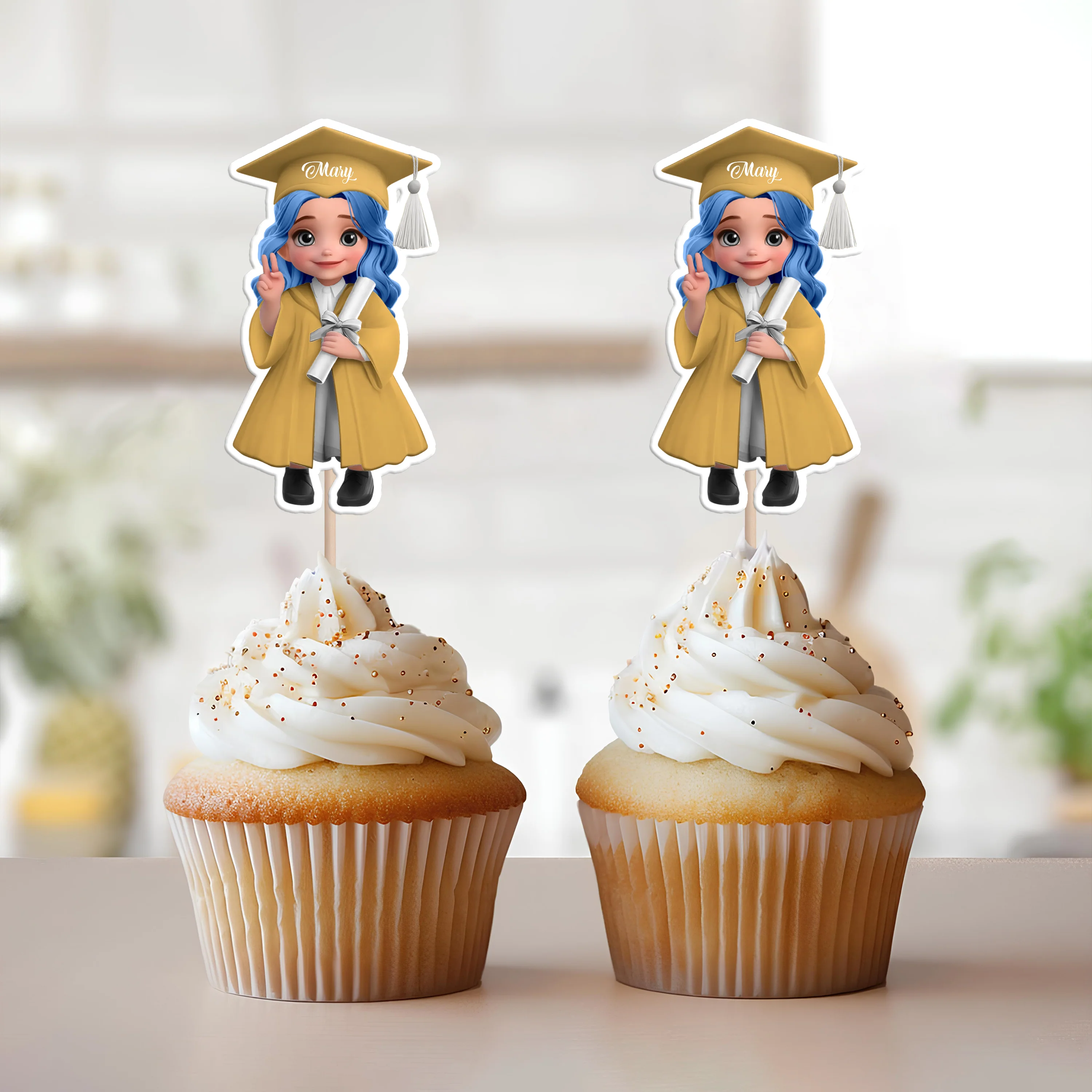 Graduation Class 2025 Cupcake Toppers Personalized Gift HO82 893772 - Image 4