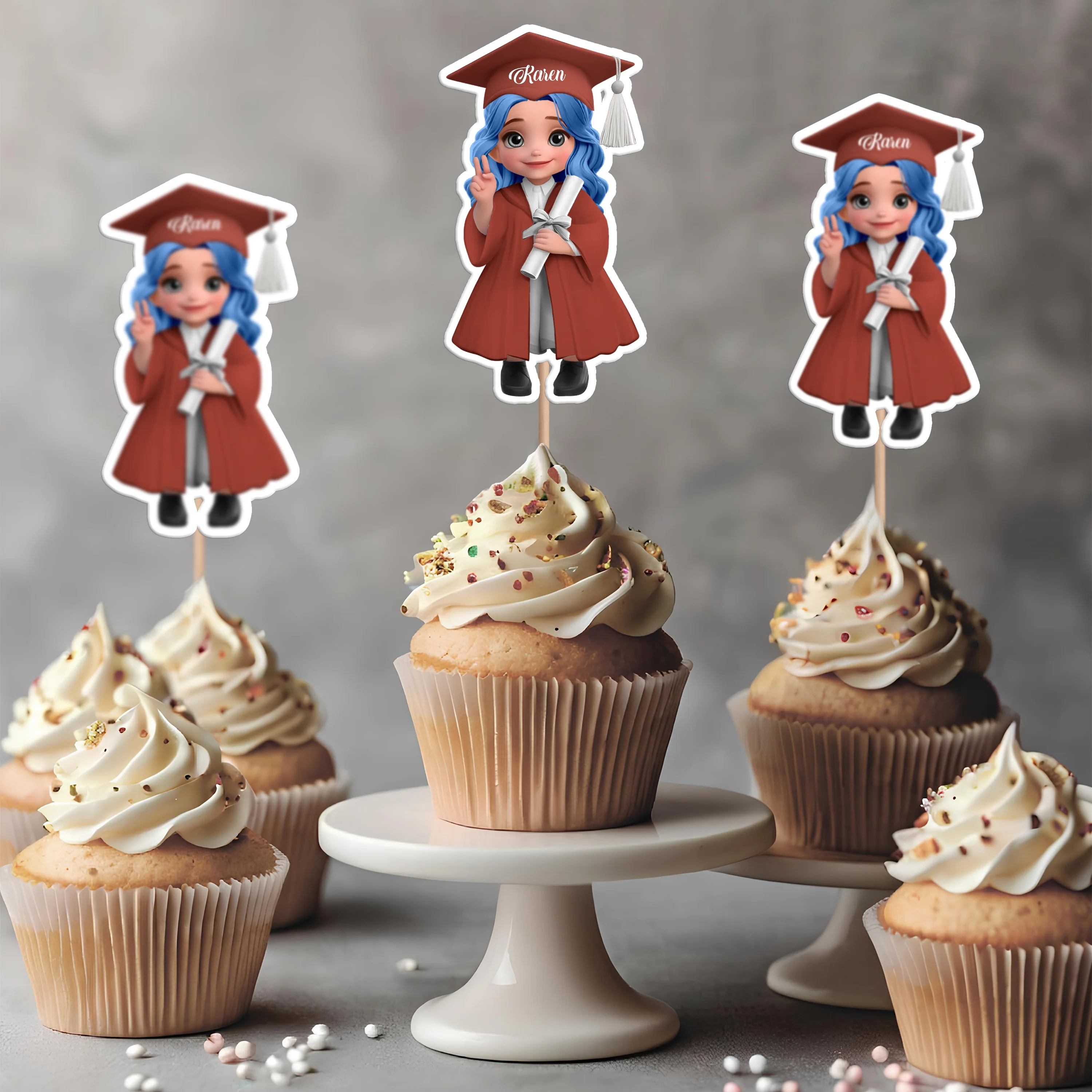 Graduation Class 2025 Cupcake Toppers Personalized Gift HO82 893772 - Image 8