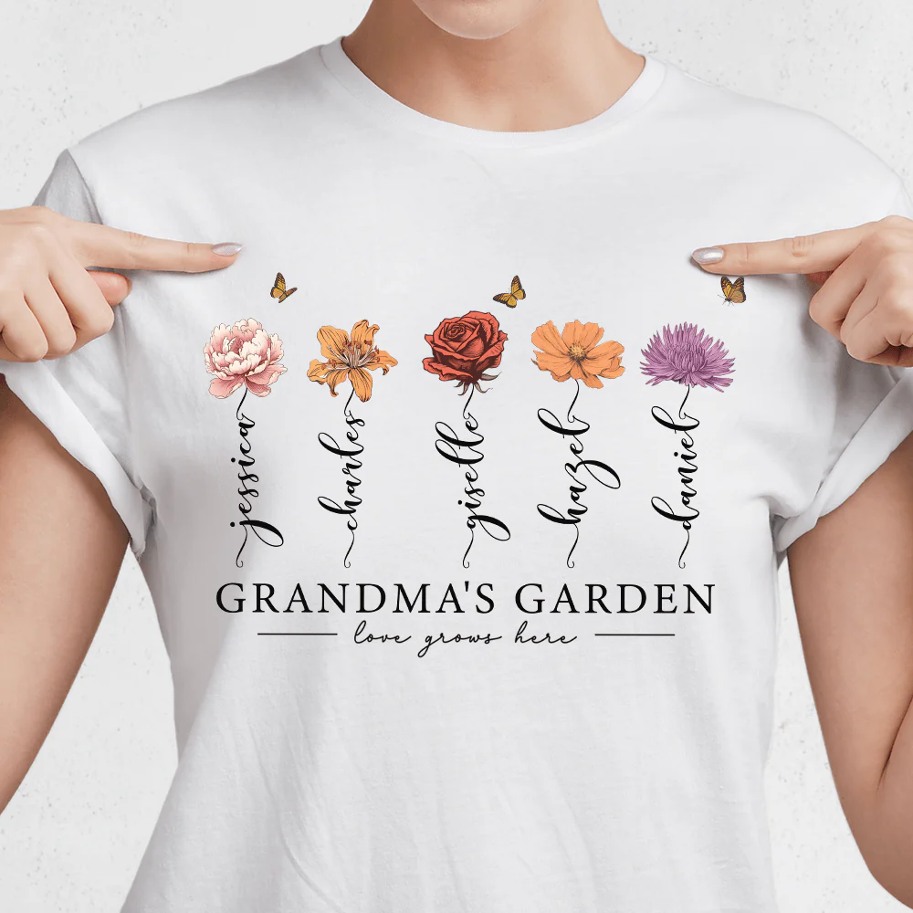 Grandma's Garden Love Grows Mother's Day Shirt Personalized Gift T286 890312 - Image 2