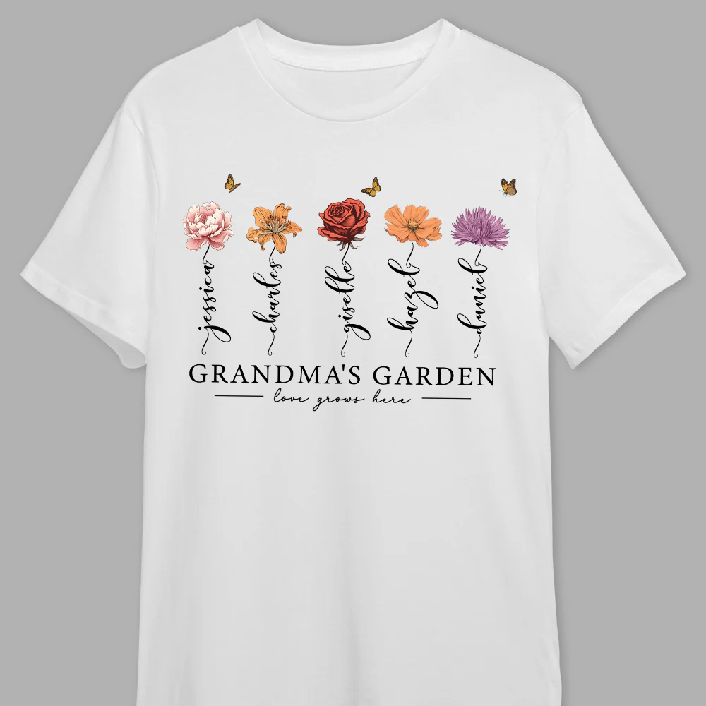 Grandma's Garden Love Grows Mother's Day Shirt Personalized Gift T286 890312 - Image 5