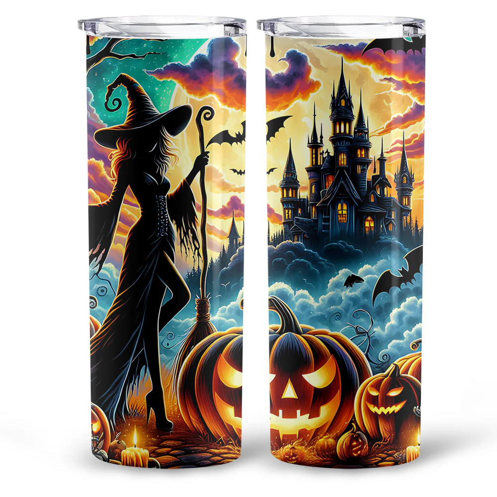 Halloween Witches And Pumpkin Skinny Tumbler HO82 894958 - Image 9