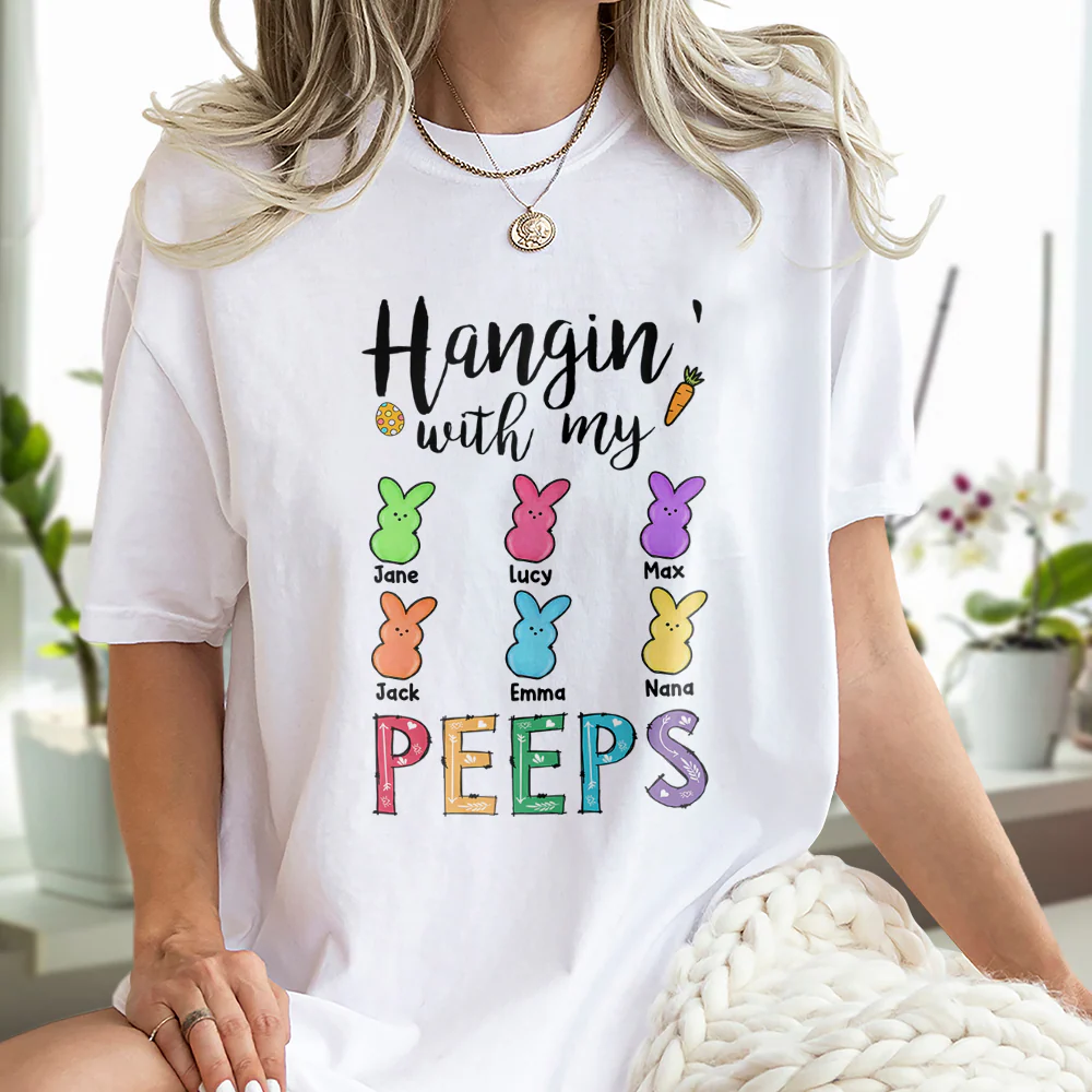 Hangin’ With My Peeps Easter Bright Shirt Personalized Gift For Easter Day HO82 901210 - Image 8