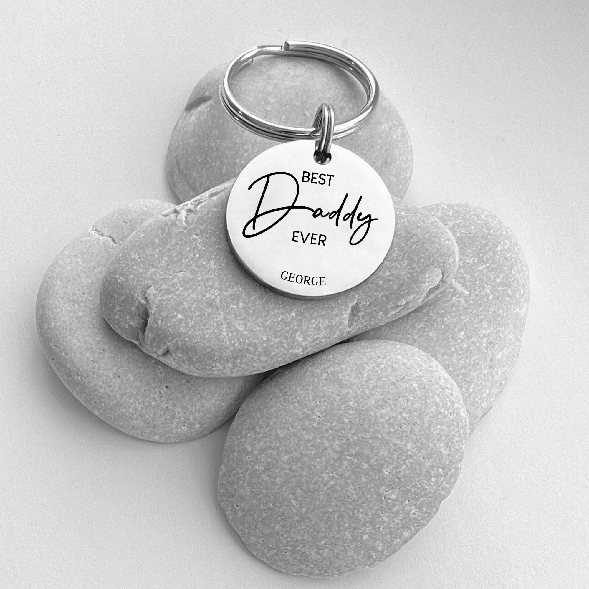 Best Daddy Ever Keychain Personalized Gift HO82 890684