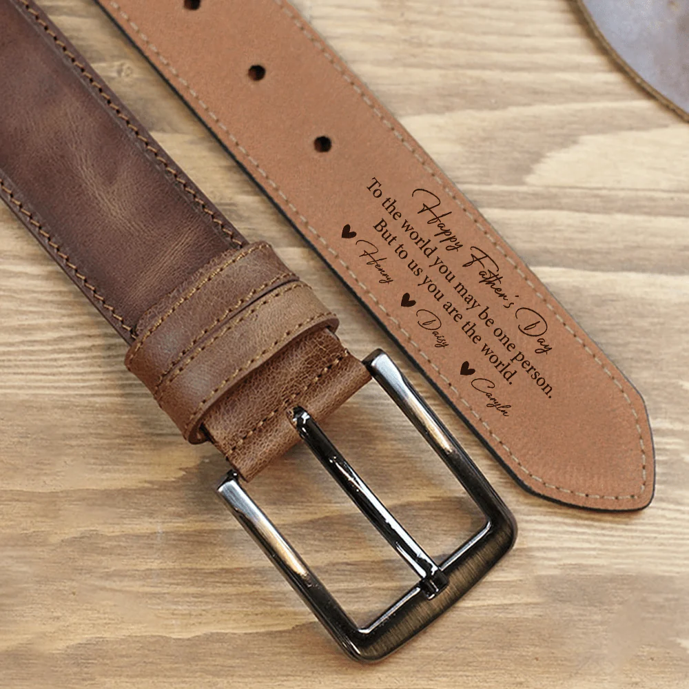 Happy Father's Day Dad To Us You Are The World Belt Personalized Gift TA29 890434 - Image 3