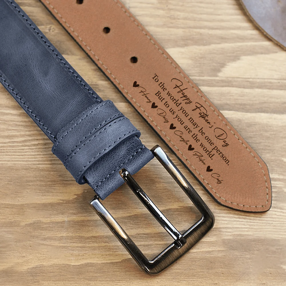 Happy Father's Day Dad To Us You Are The World Belt Personalized Gift TA29 890434 - Image 5