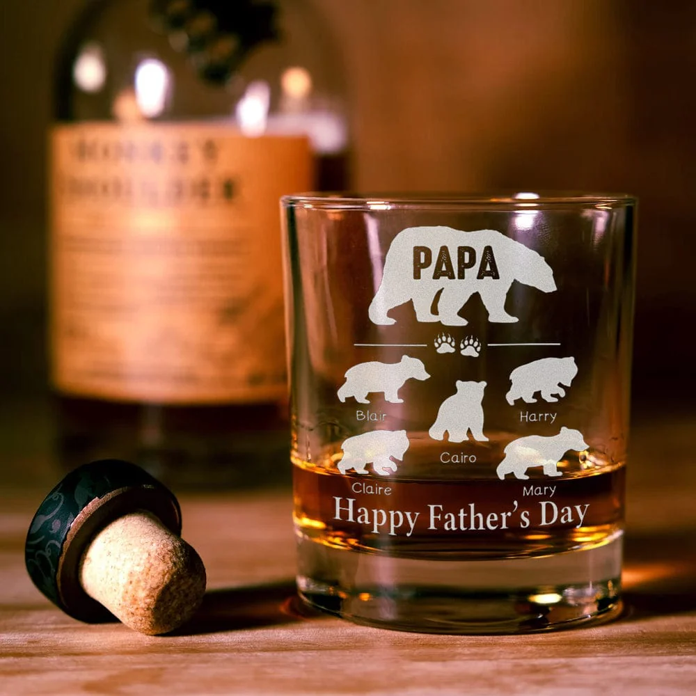 Happy Father's Day Papa Bear Rock Glass HO82 890492 - Image 6
