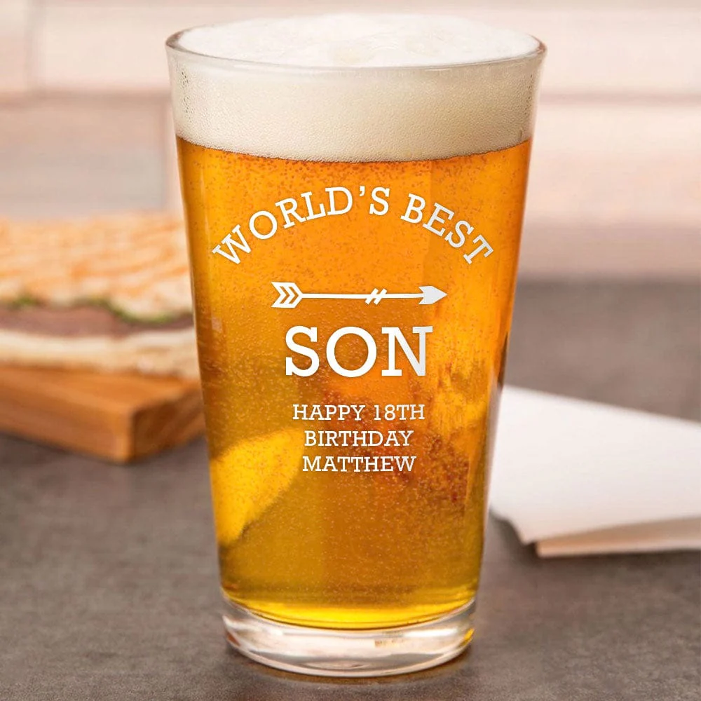 Happy Father's Day World's Best Daddy Love You Print Beer Glass HO82 890580 - Image 6