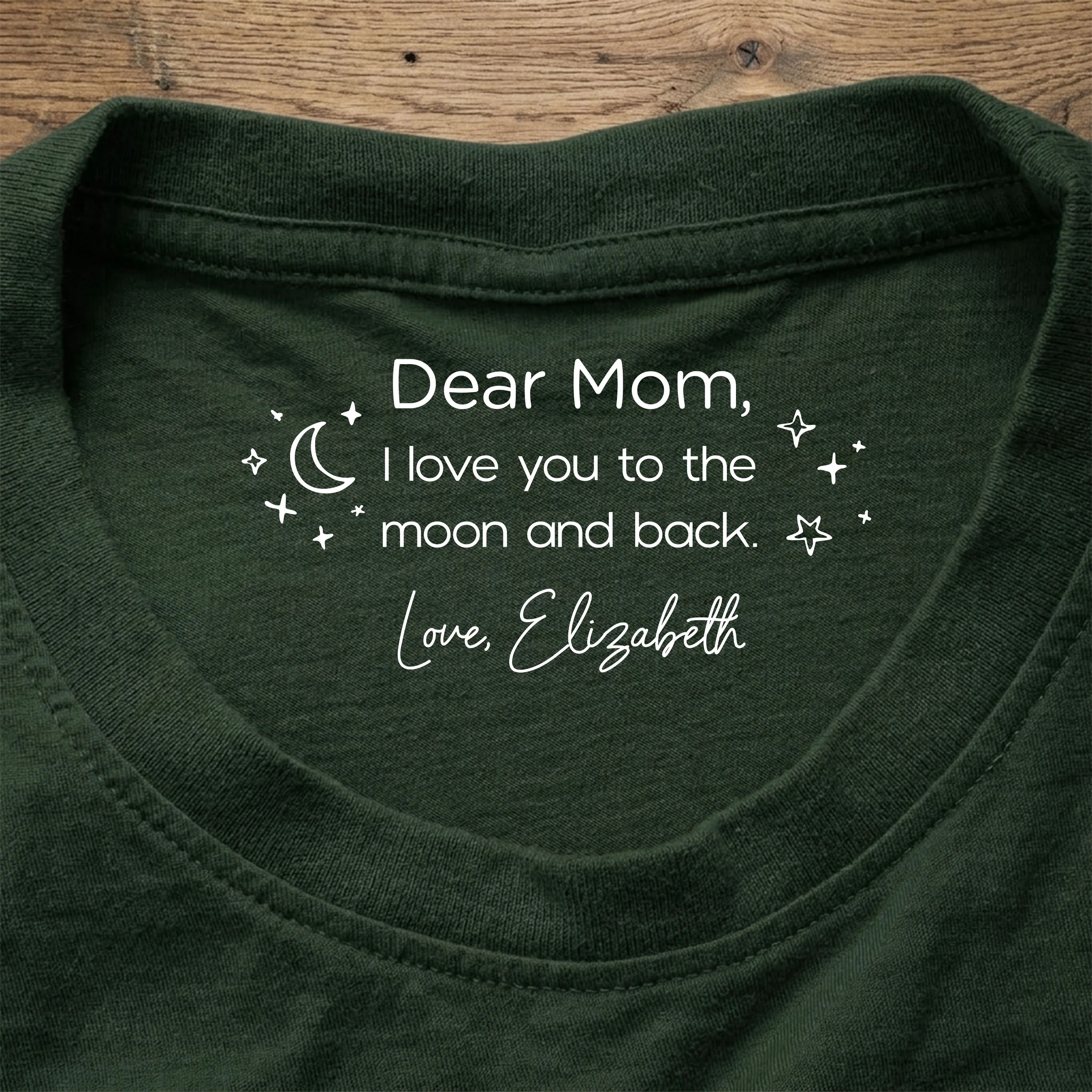 I Love You To The Moon And Back - Personalized Neck Print Back Shirt HO82 901696