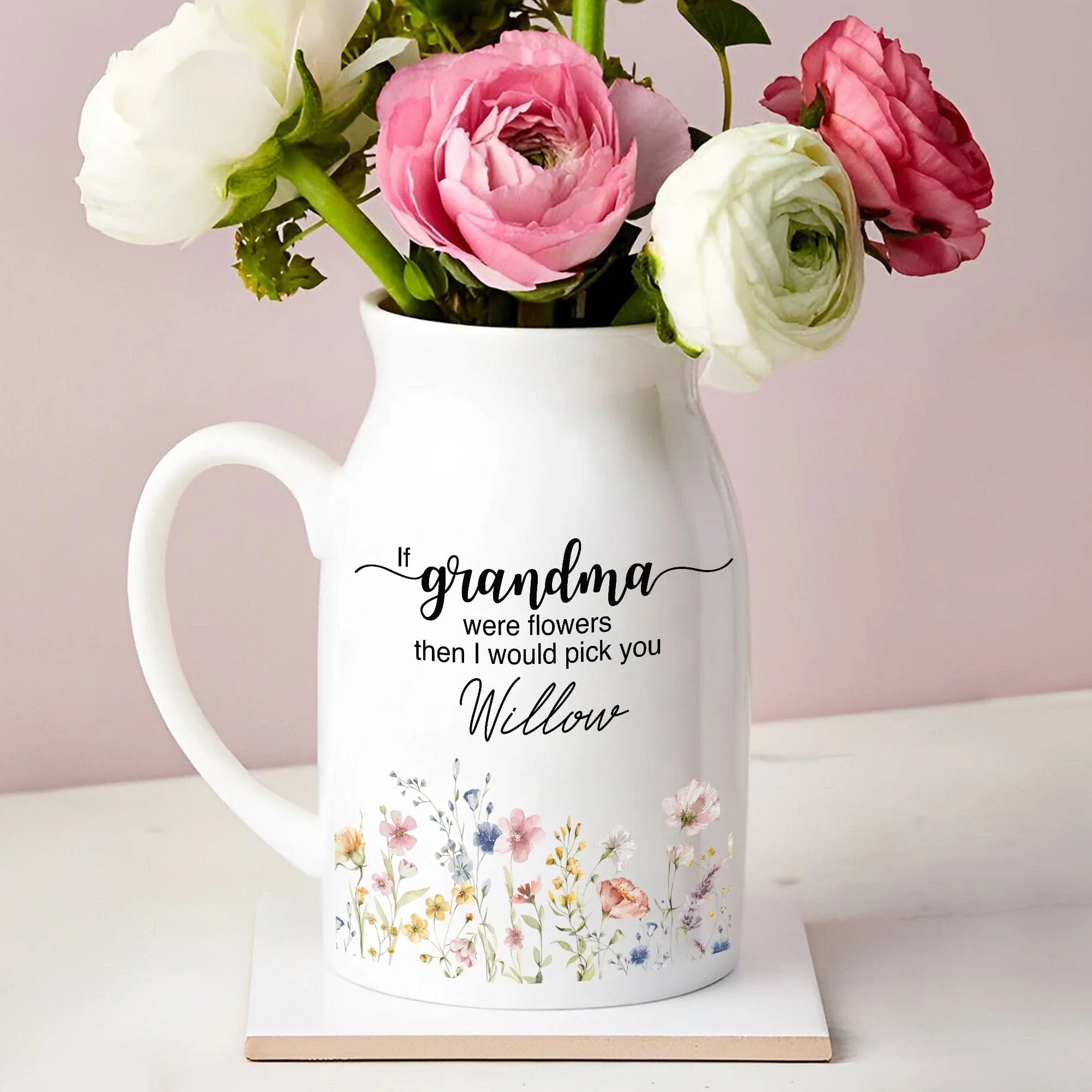 If Grandma Were Flowers Then I Would Pick You Family Vase Personalized Gift DA199 890322 - Image 2