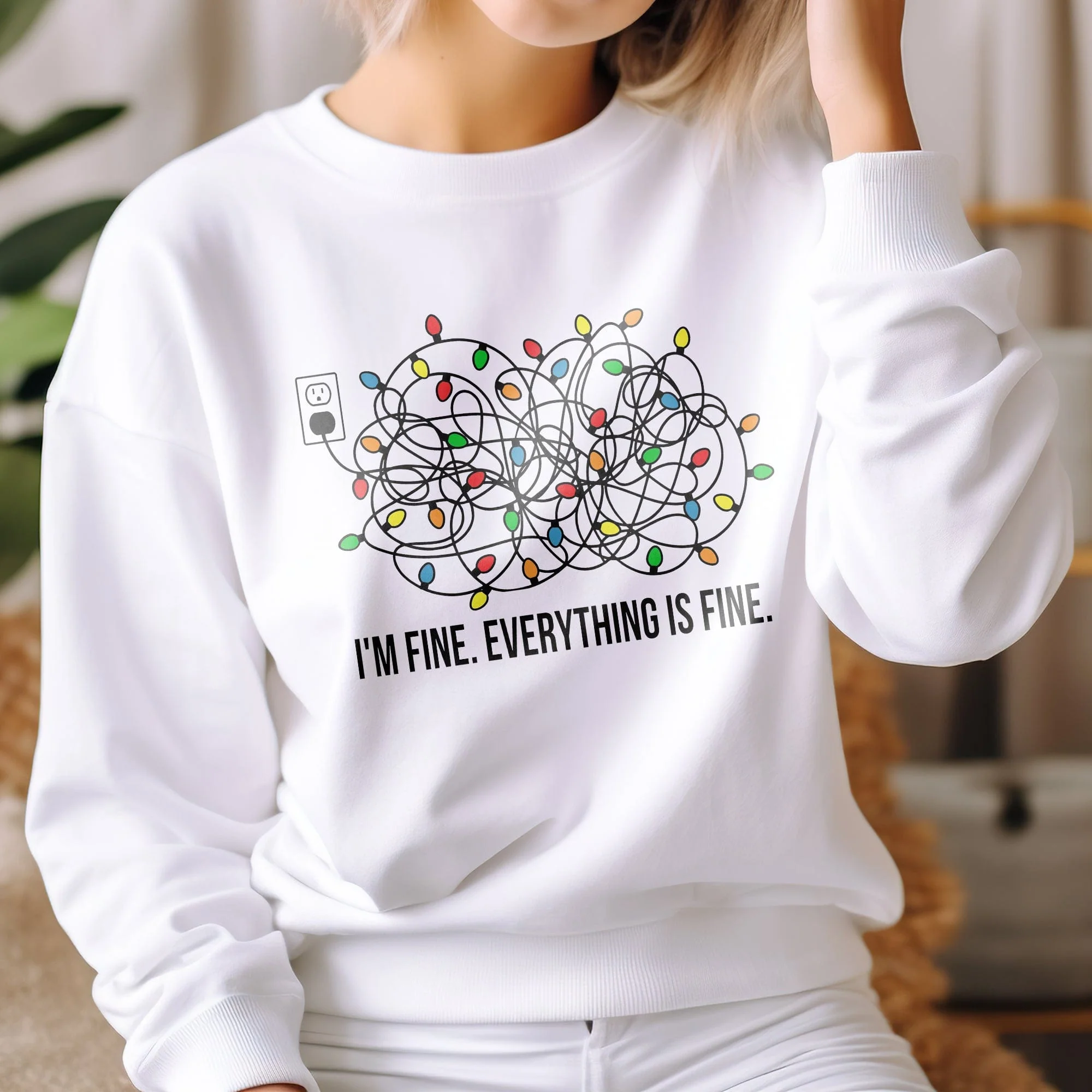 I'm Fine Everything Is Fine Sweatshirt HO82 893332 - Image 3