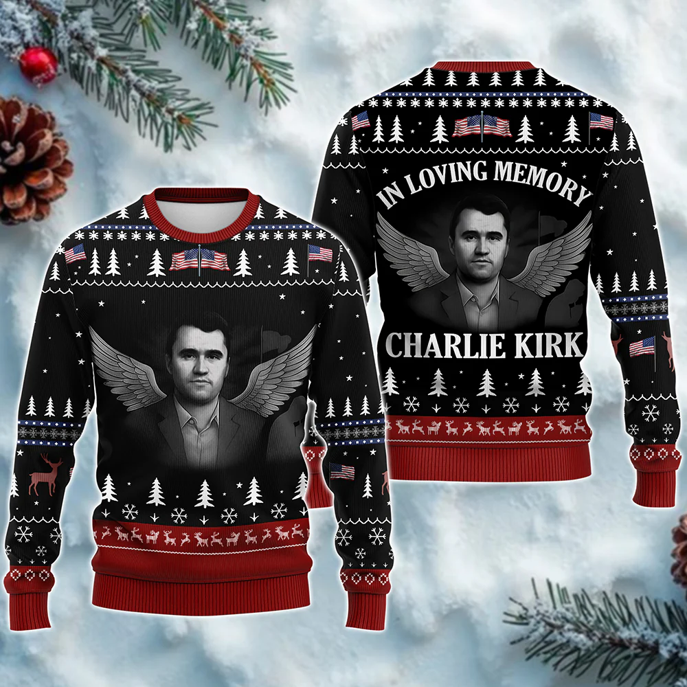In Love Memory Charlie Kirk Ugly Christmas Sweater HO82 900322 - Image 3