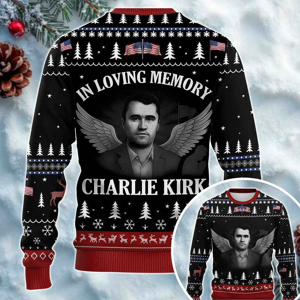 In Love Memory Charlie Kirk Ugly Christmas Sweater HO82 900322 - Image 5