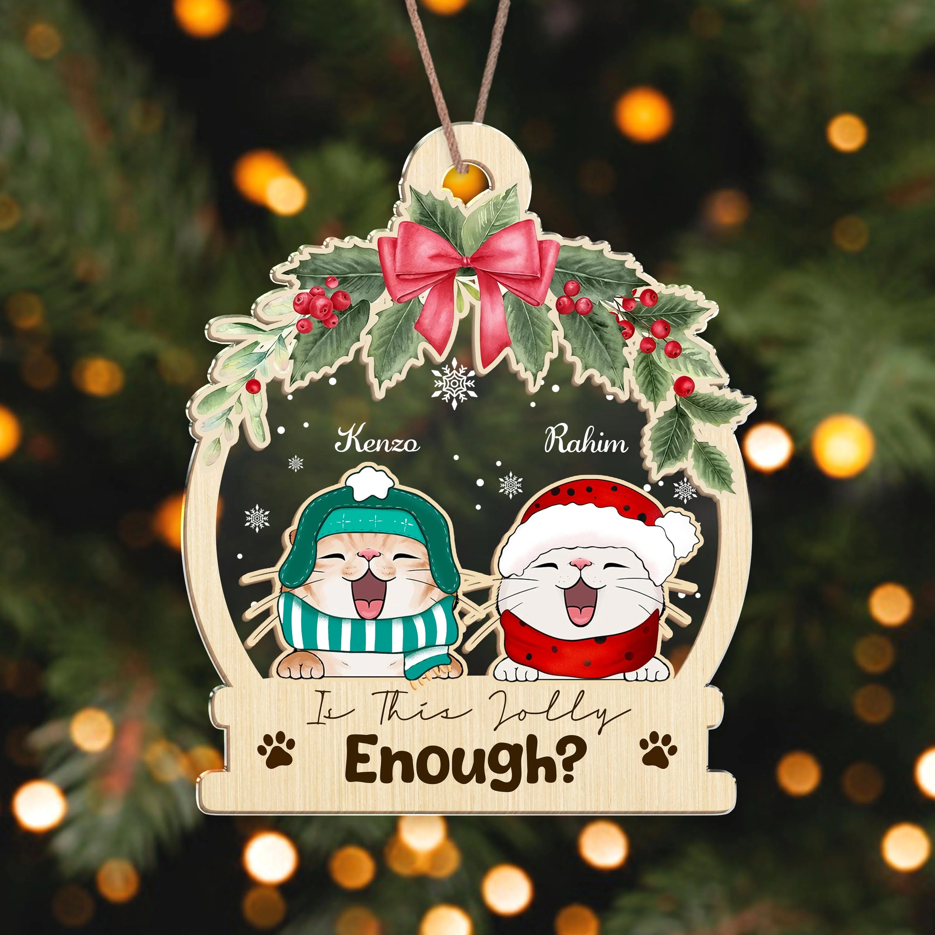 Is This Jolly Enough? Gift For Cat Lover Ornament Personalized Gift HO82 893118 - Image 4
