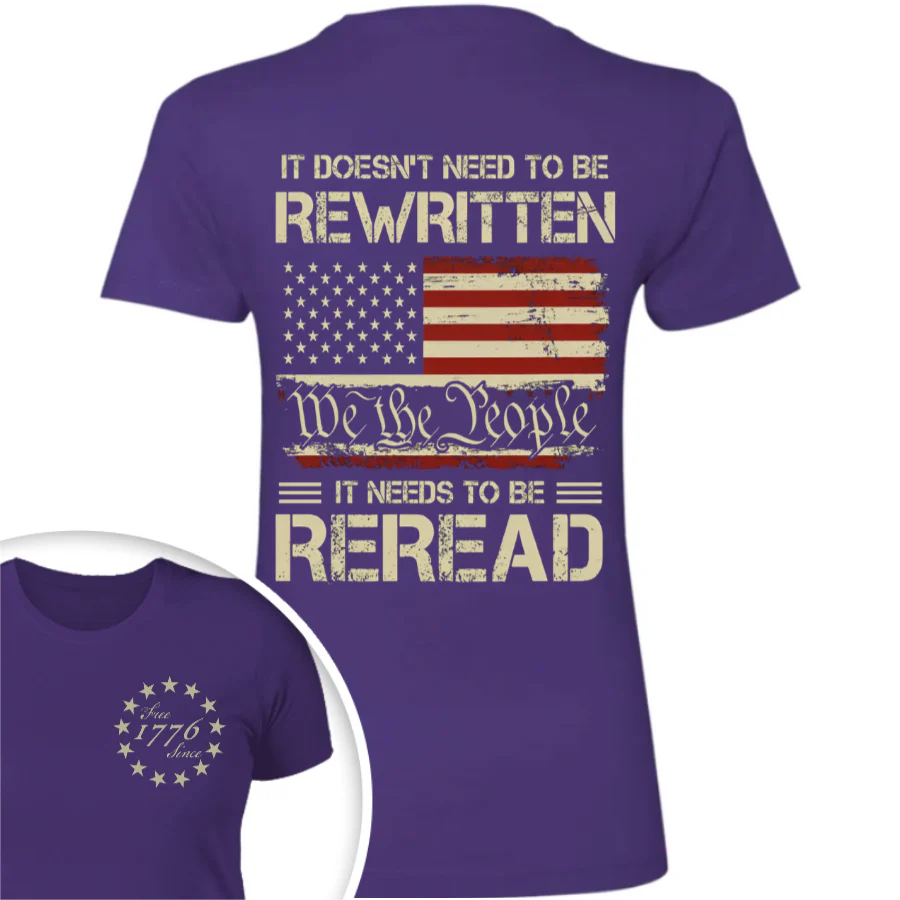 It Doesn't To Be Rewritten It Needs To Be Reread American History 1776 Vintage Back & Front Shirt HO82 894598 - Image 21