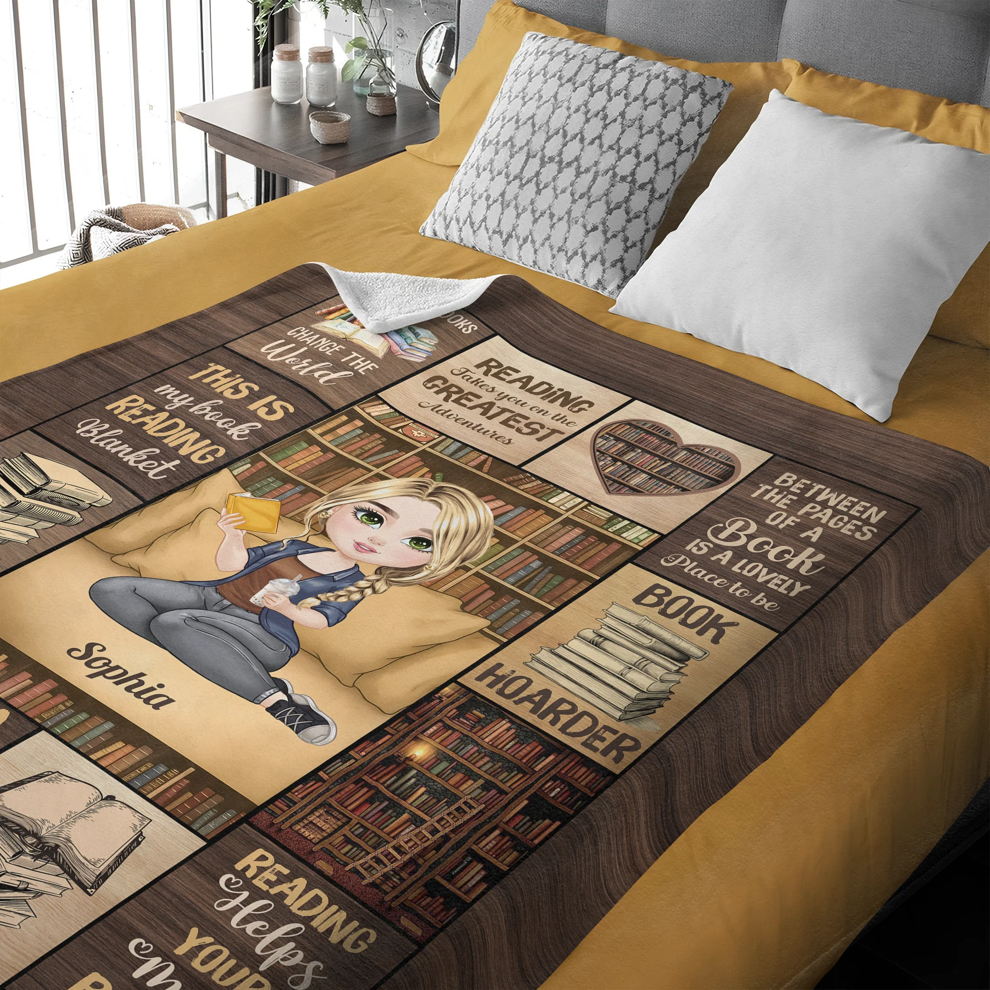 Just A Girl Who Loves Blanket Personalized For Book Lovers, Bookworm HO82 894444 - Image 6