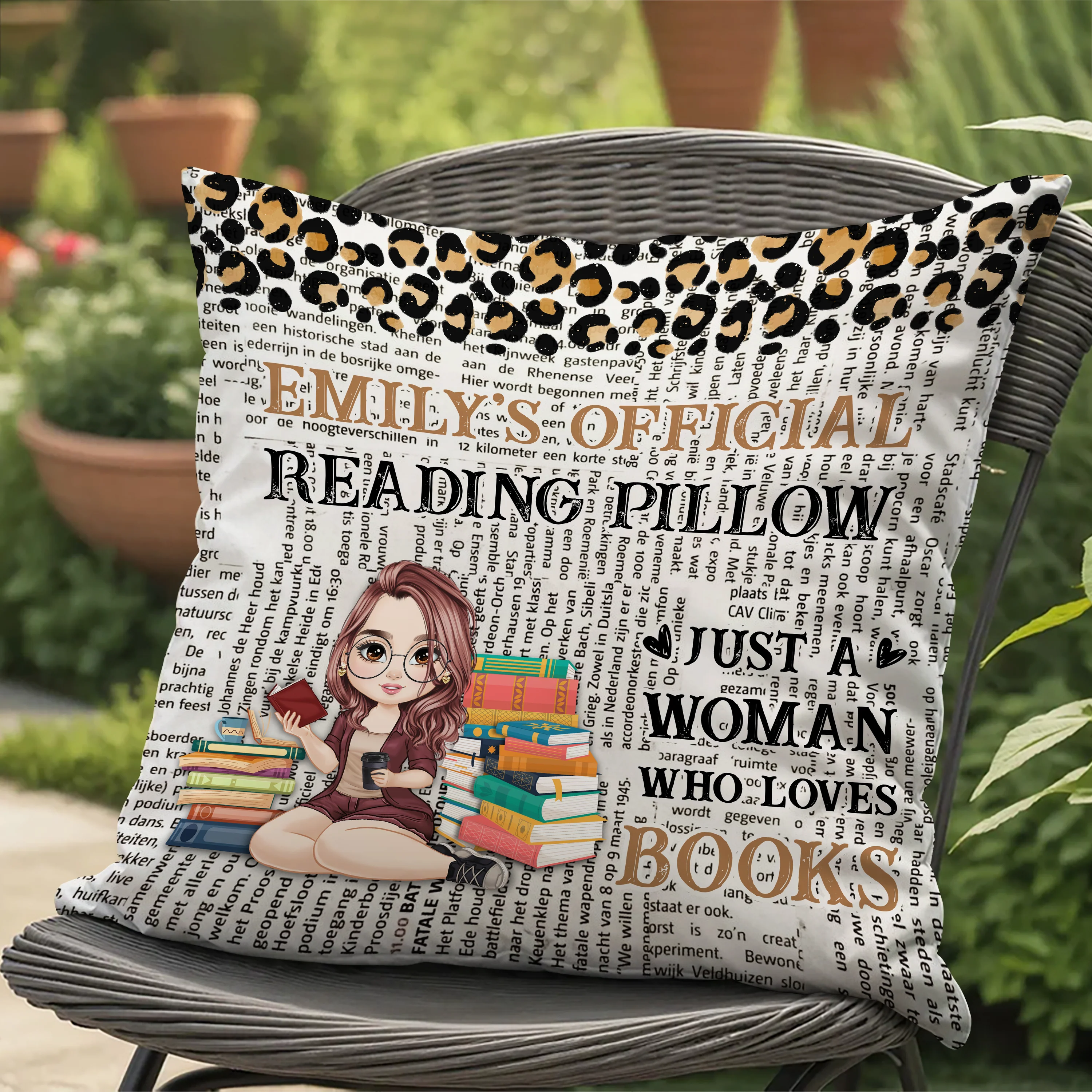 Just A Girl Who Loves Book Pillow Personalized Gift For Book Lovers, Bookworm HO82 894436 - Image 4