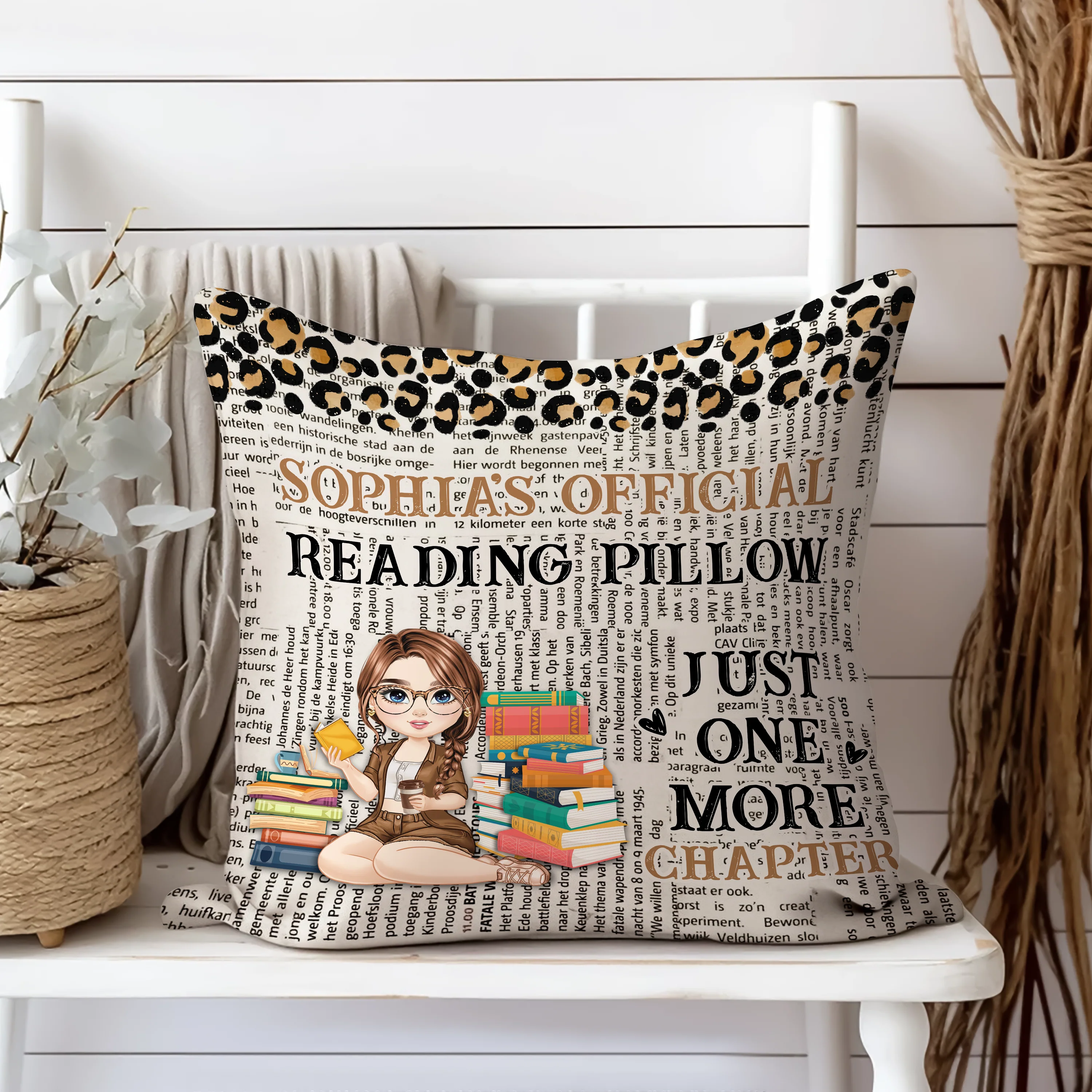 Just A Girl Who Loves Book Pillow Personalized Gift For Book Lovers, Bookworm HO82 894436 - Image 5