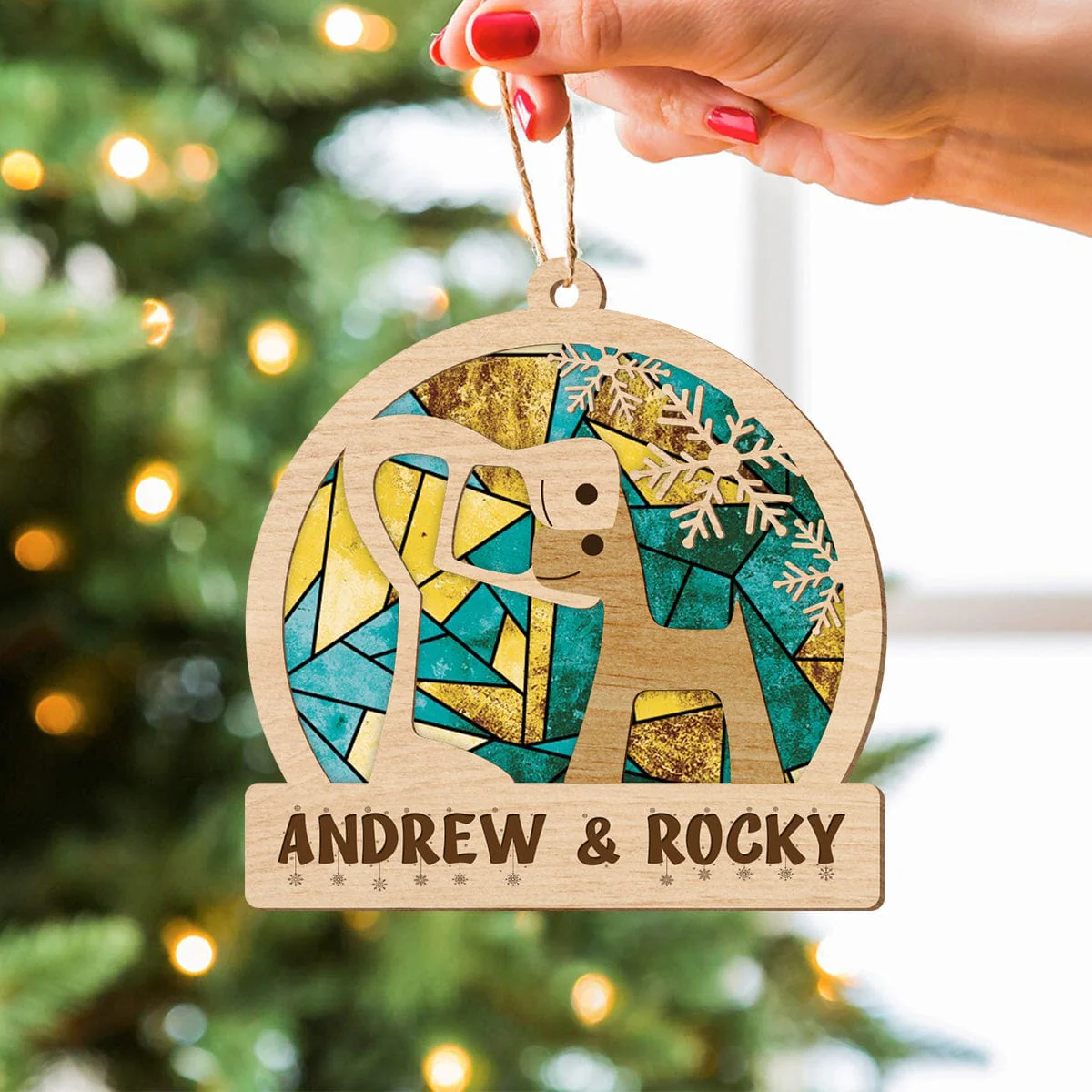 Loving Fur Babies Dog Layered Suncatcher Ornament Personalized Gift N304 889726
