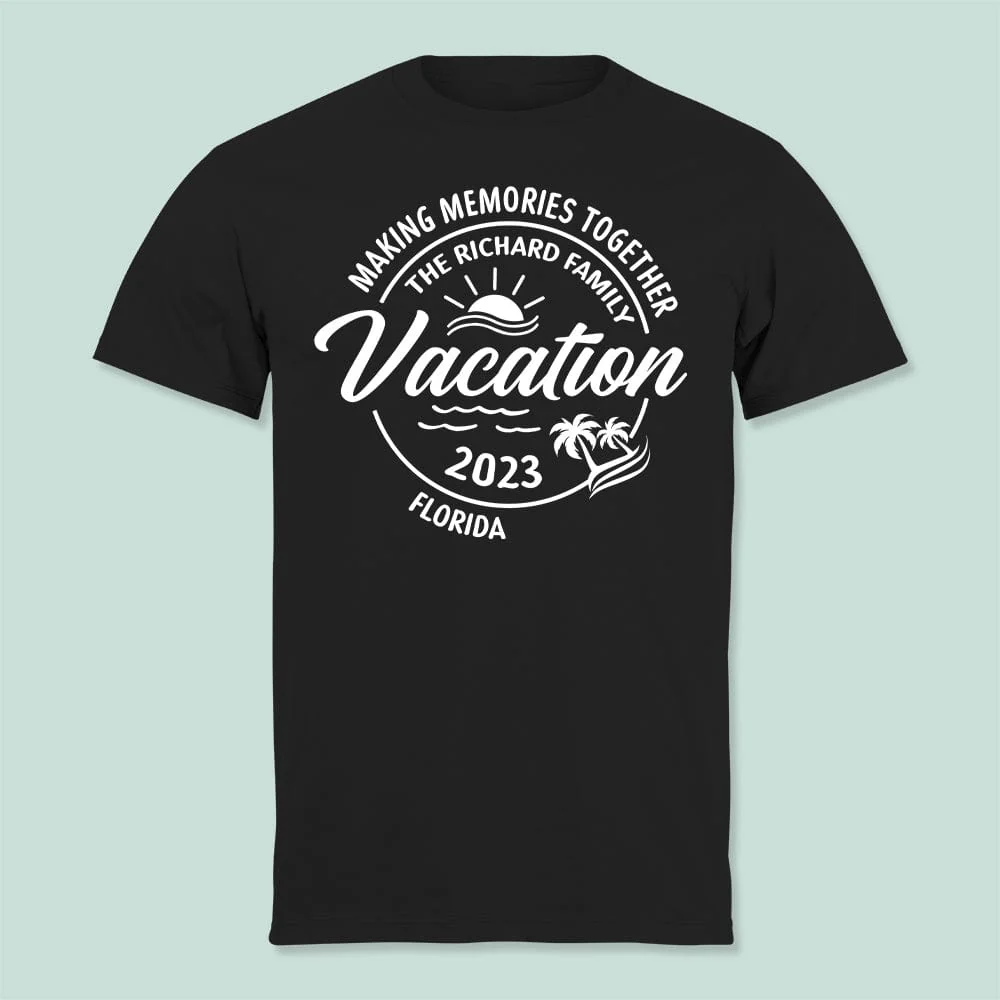 Making Memories Together Vacation 2023 Family Dark Shirt TA29 889410 - Image 2