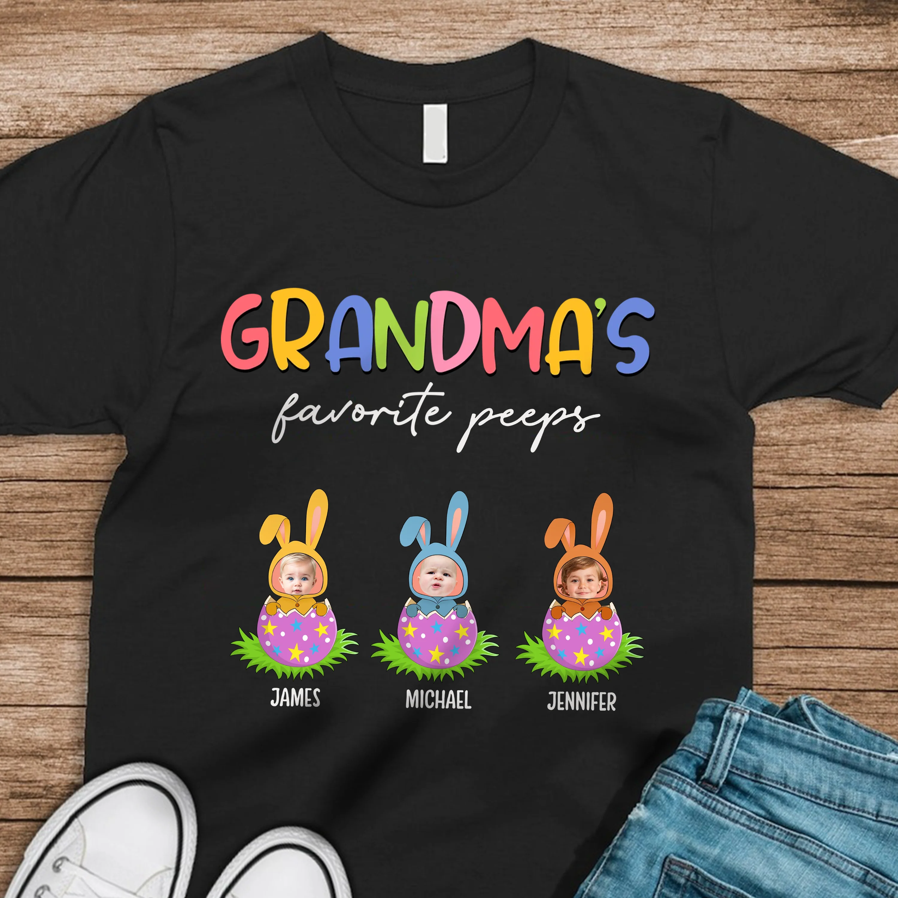 Nana Grandma Favorite Peeps Dark Shirt Personalized Gift HO82 893540 - Image 3