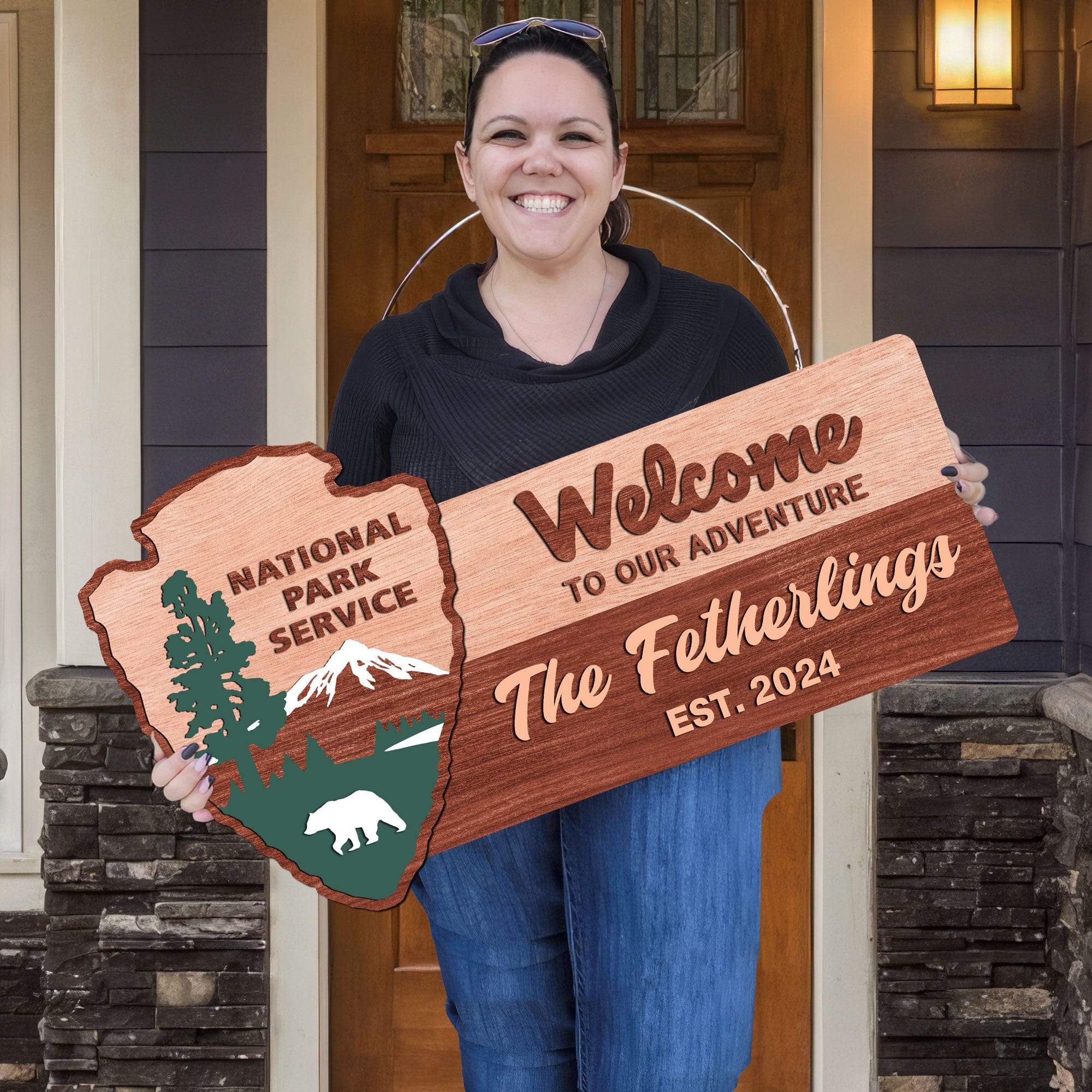 National Park Welcome To Our Adventure Sign Personalized Gift T368 890144 - Image 2