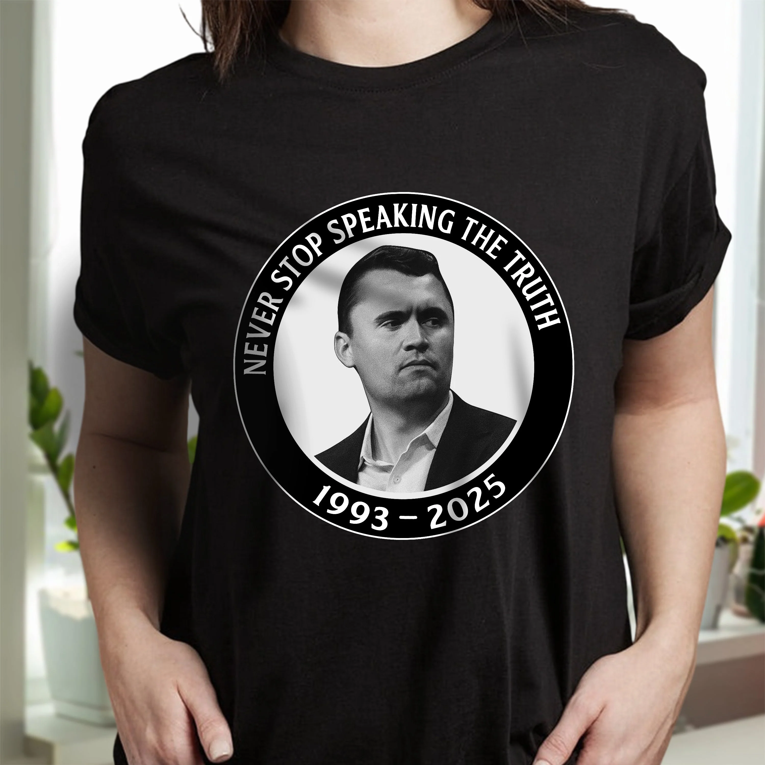 Never Stop Speaking The Truth 1993-2025 Charlie Kirk Dark Shirt HO82 65820 - Image 5