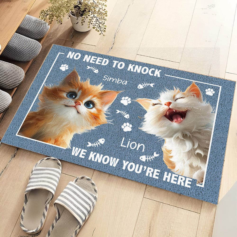 No Need To Knock Cat Doormat Personalized Gift HO82 893510 - Image 5