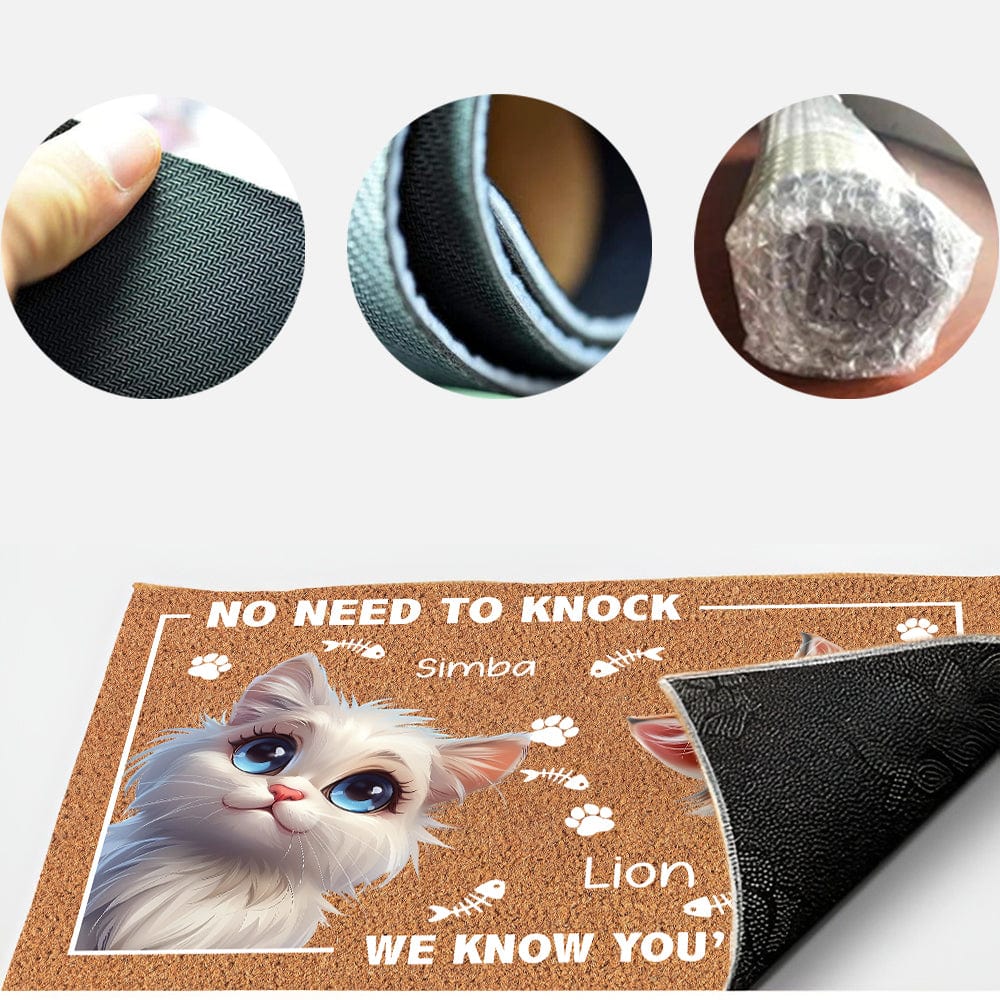 No Need To Knock Cat Doormat Personalized Gift HO82 893510 - Image 6