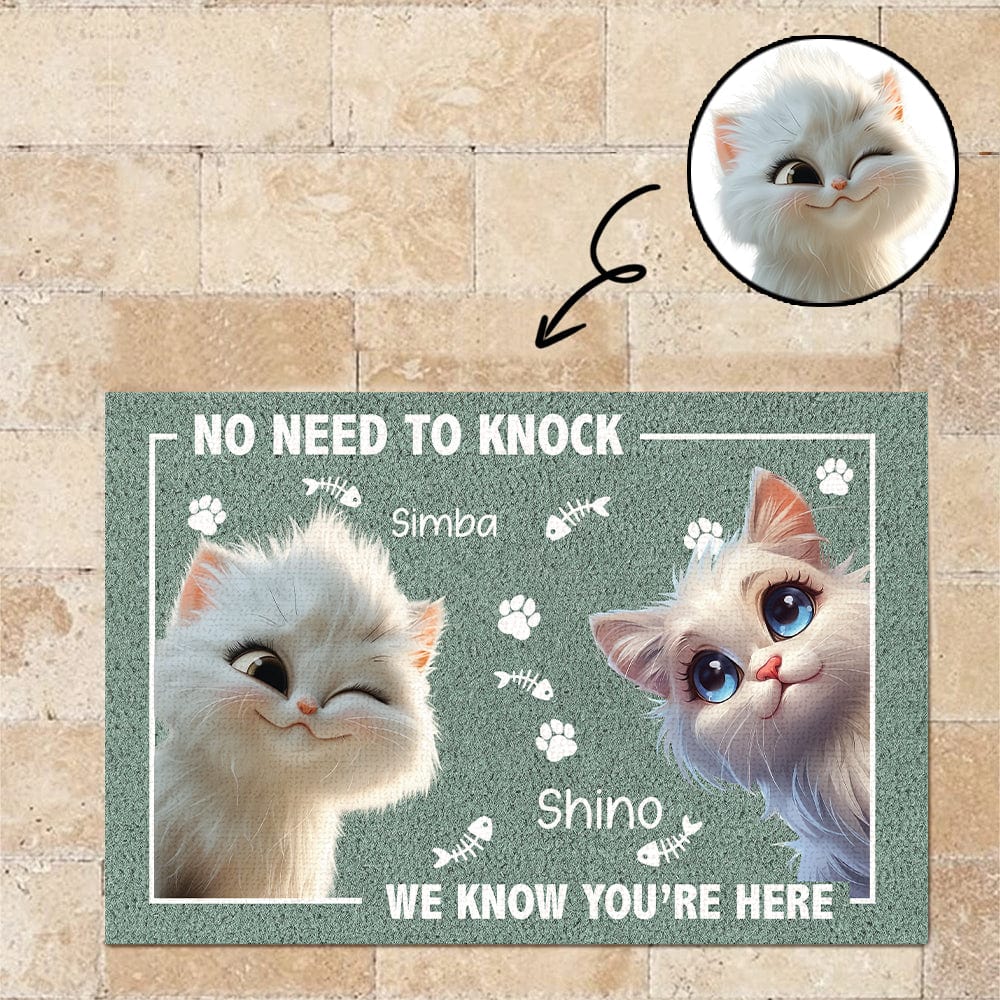No Need To Knock Cat Doormat Personalized Gift HO82 893510 - Image 8