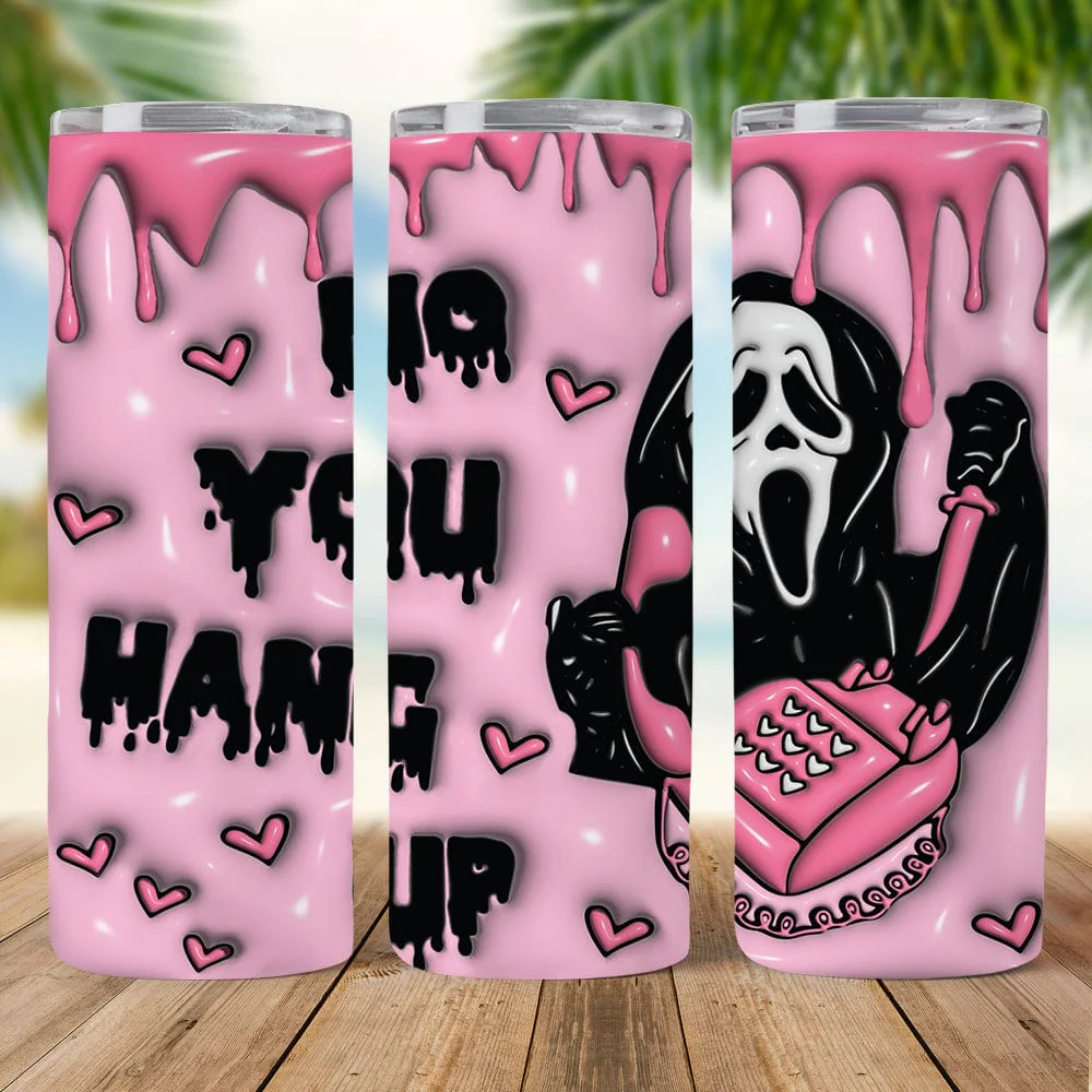 No You Hang Up Halloween Gift Skinny Tumbler HO82 891326 - Image 2